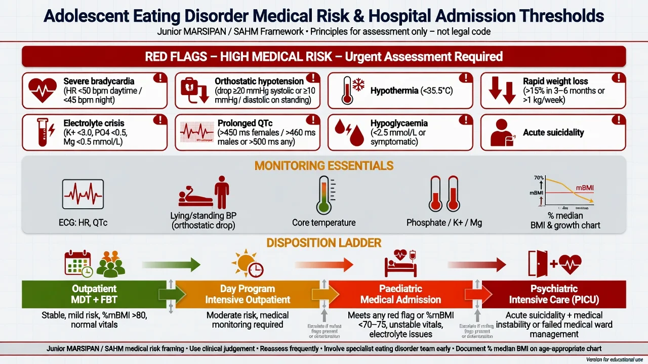 Medical red flags and stepped disposition from outpatient FBT to medical admission for adolescent eating disorders