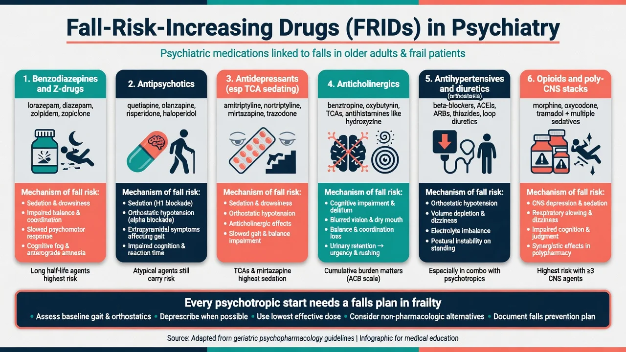 Educational panel of fall-risk-increasing drug classes relevant to psychiatry