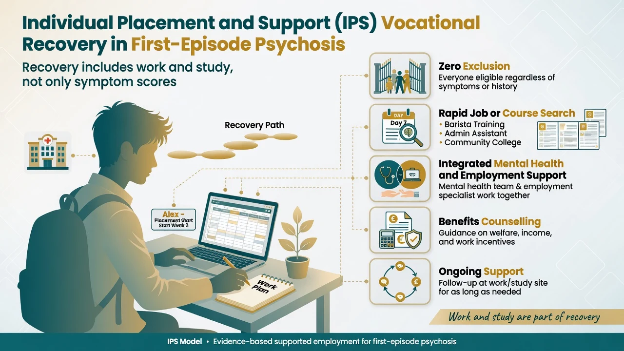 Individual Placement and Support principles for vocational recovery in FEP