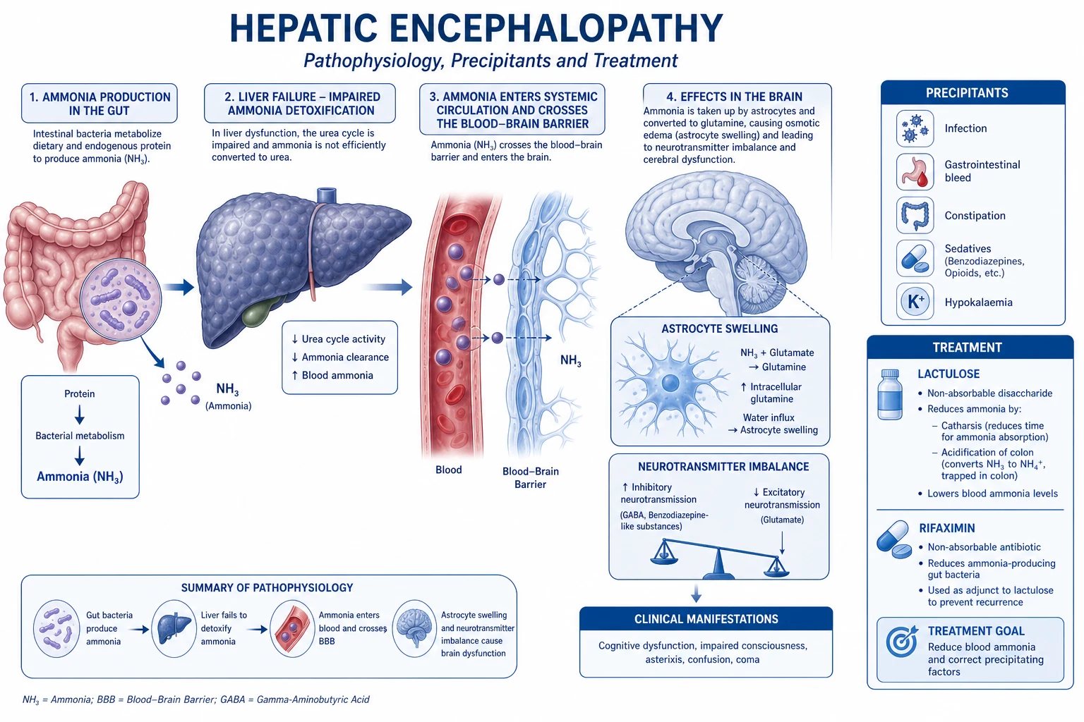 Hepatic acinar zones and splanchnic perfusion: zone 3 hypoxia susceptibility, dual hepatic blood supply, portal hypertension physiology — educational diagram