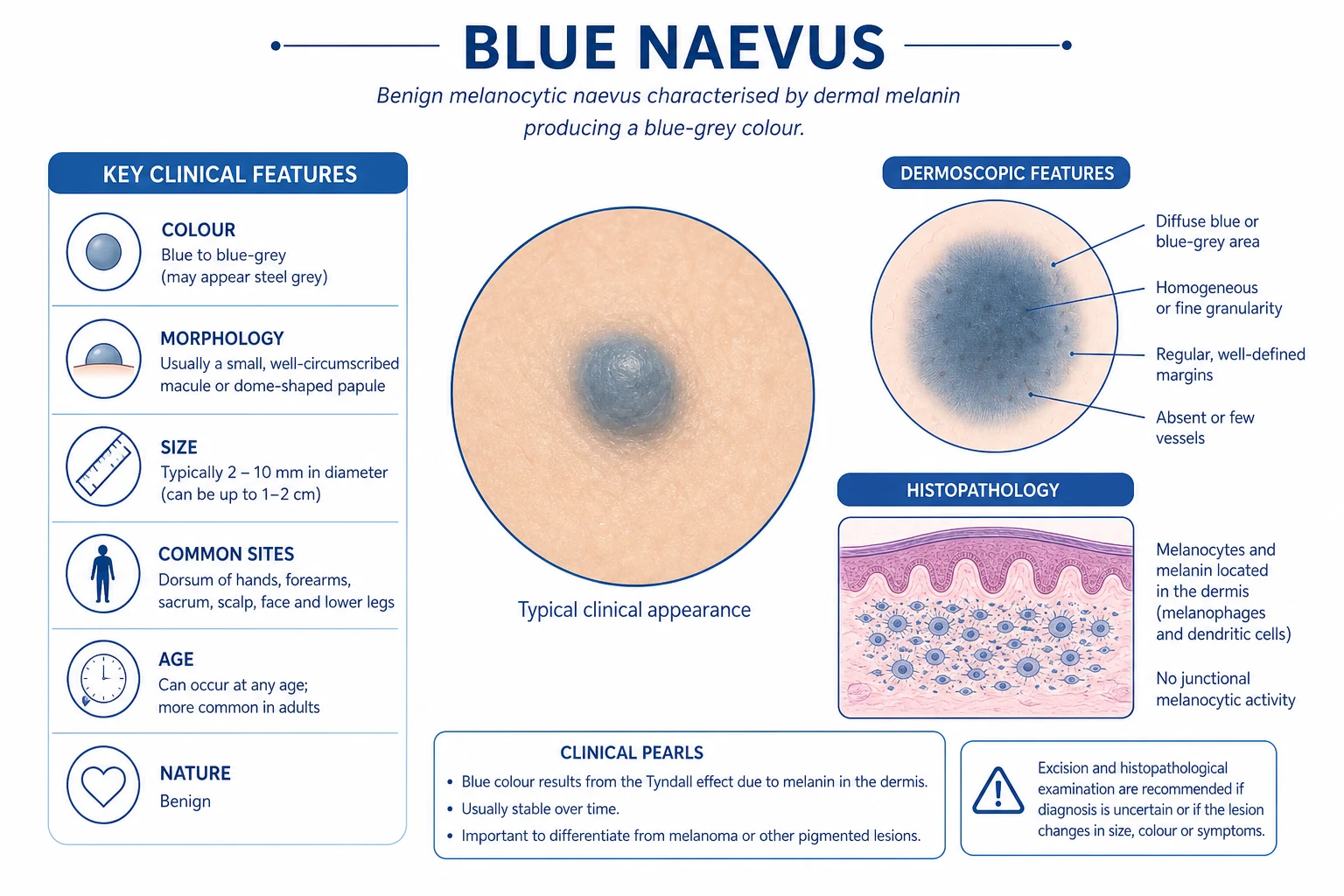 Cosmetic treatment options for persistent depigmentation in halo naevus: topical calcineurin inhibitors (tacrolimus, pimecrolimus), topical corticosteroids, excimer laser (308 nm), narrowband UVB phototherapy, and cosmetic camouflage makeup; sun protection emphasised for the depigmented area