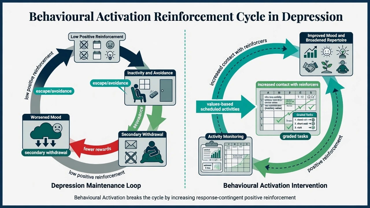 Depression maintenance loop versus behavioural activation intervention increasing reinforcement