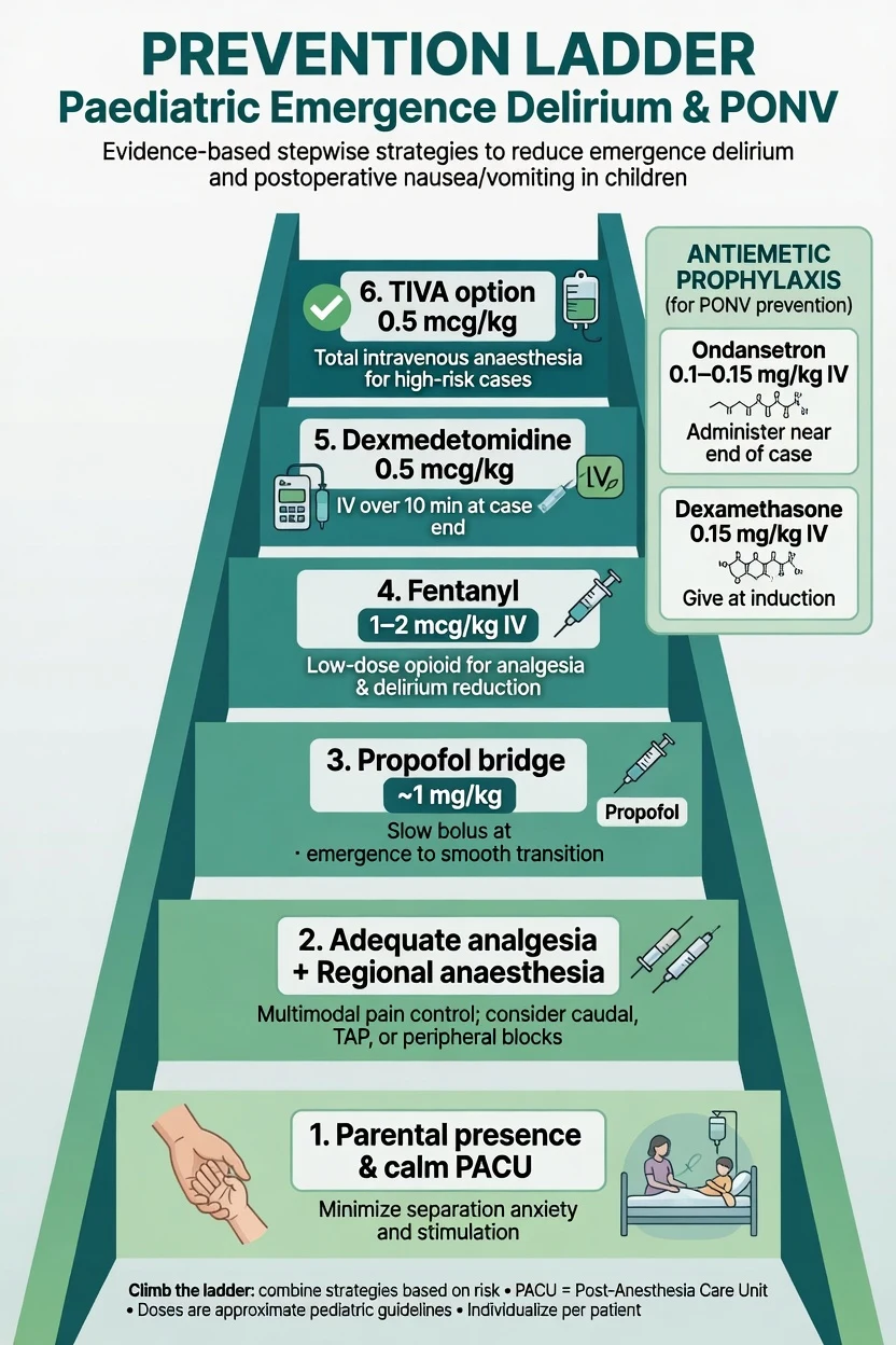 Prevention ladder ED and PONV