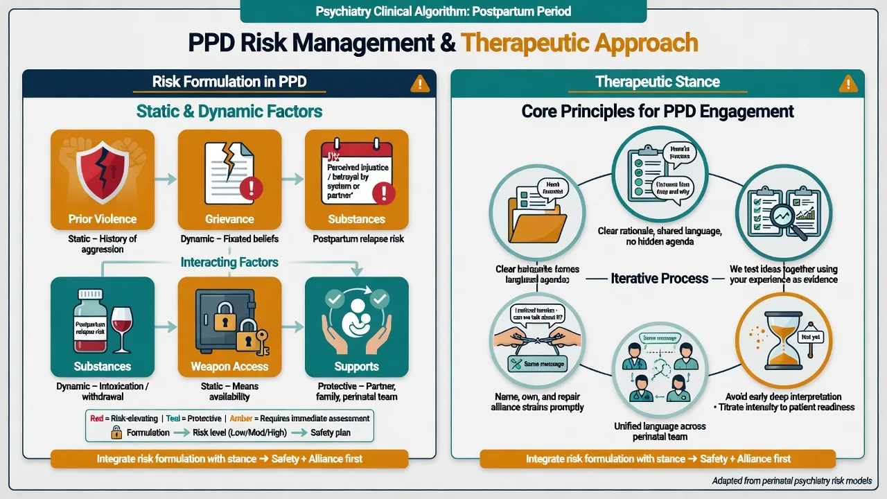 Dual panel algorithm of risk formulation factors and therapeutic stance principles for paranoid personality disorder