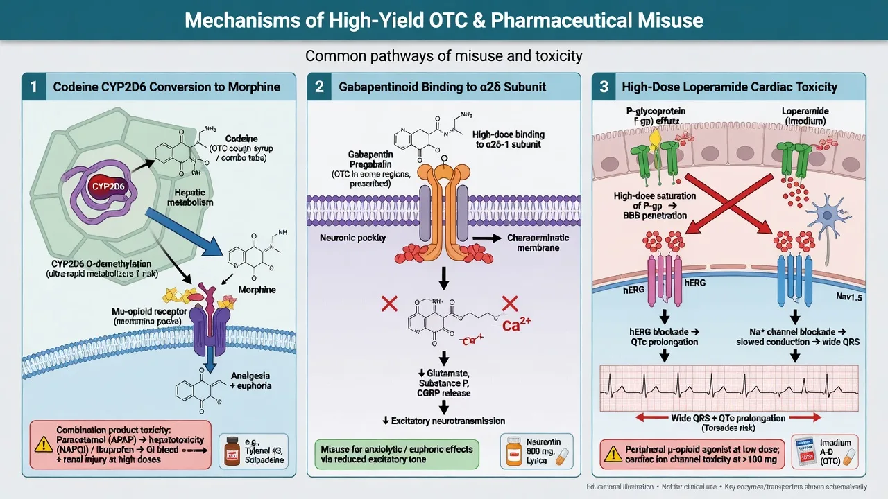 Classification grid of misused pharmaceutical and OTC agents by drug class