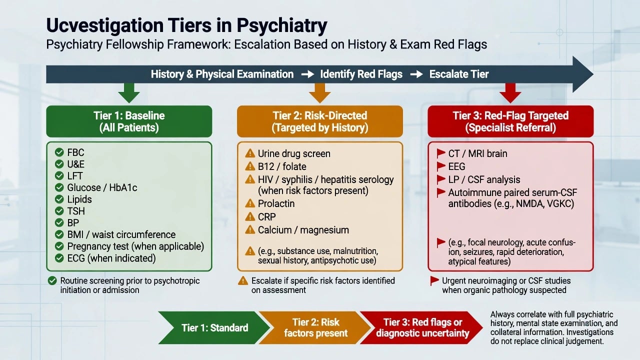 Three-tier investigation framework baseline risk-directed and red-flag targeted tests