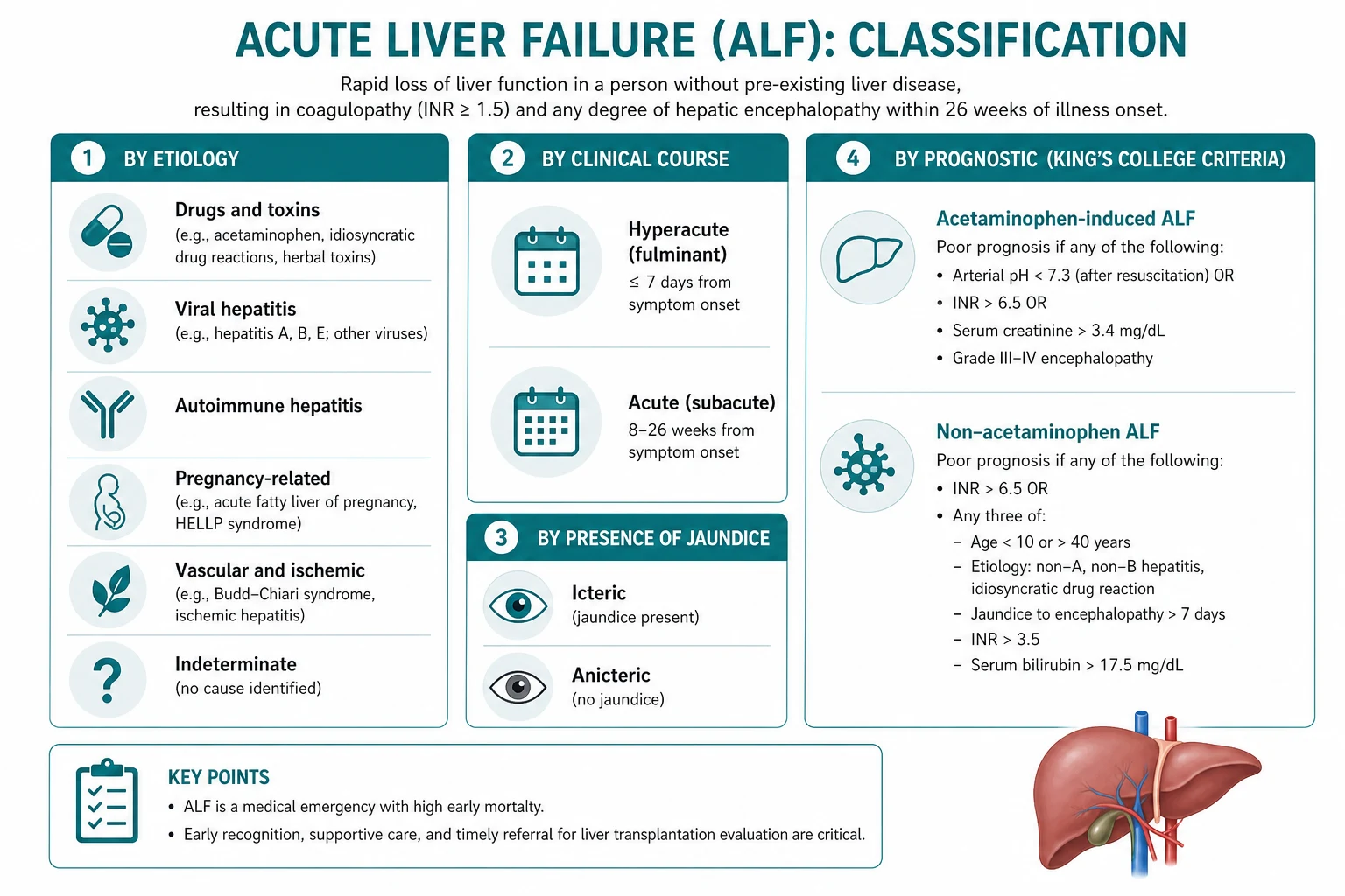Classification for acute liver failure