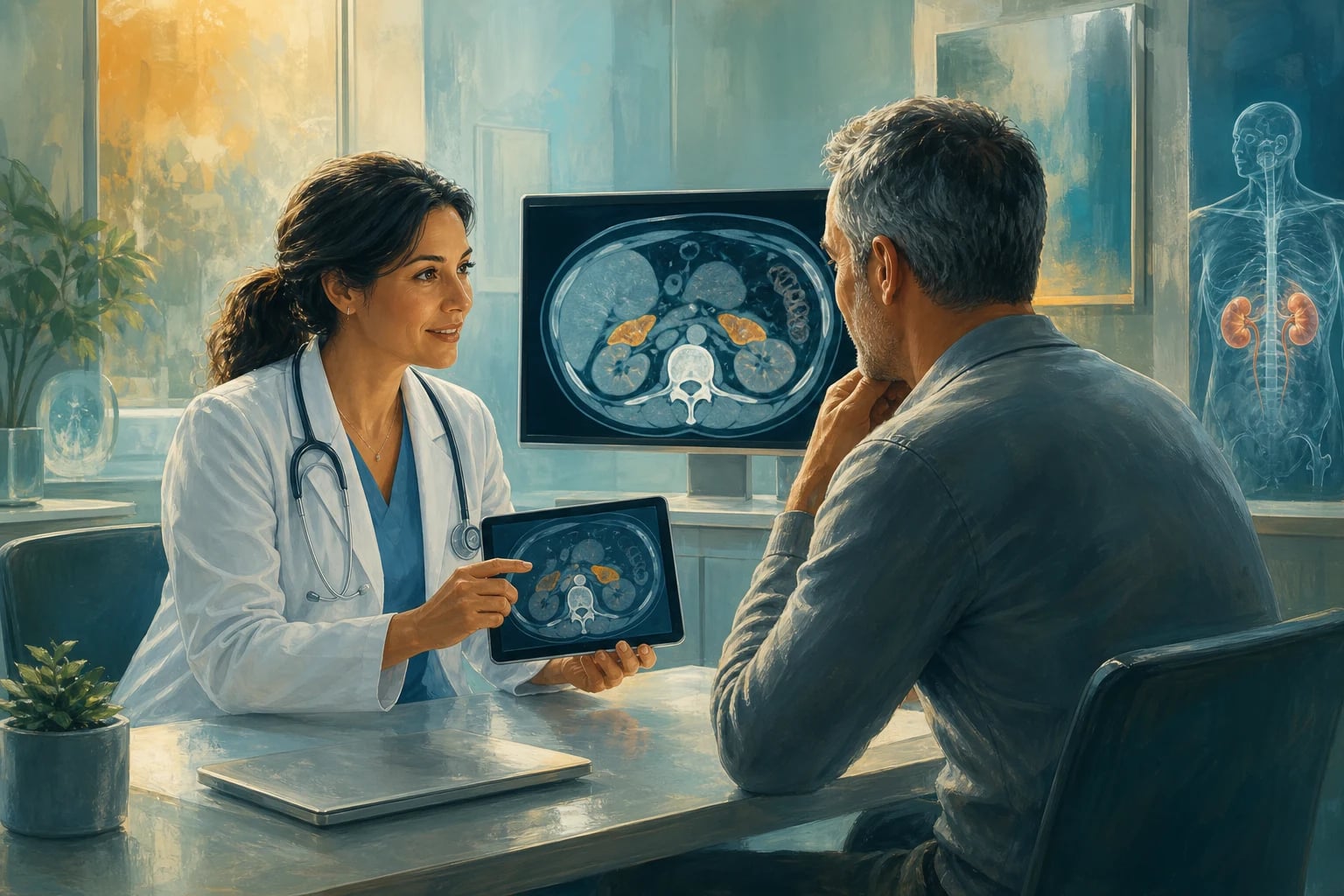 Clinical overview scene for Adrenal Incidentaloma AND Workup.