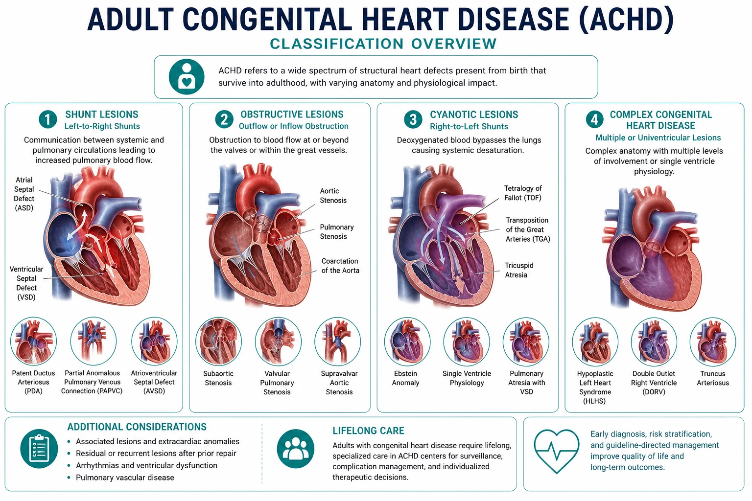 Classification diagram for Adult Congenital Heart Disease.