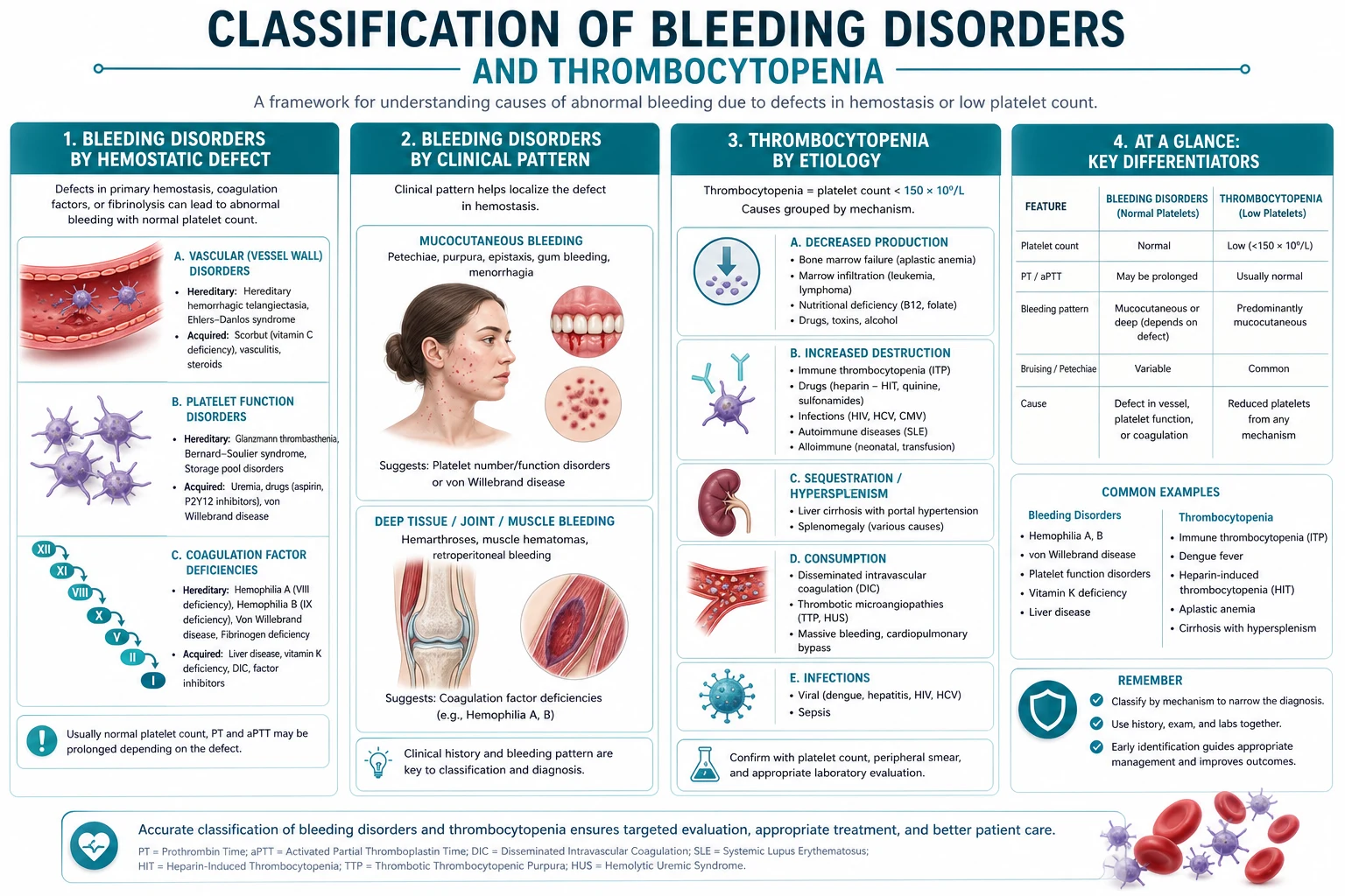 Classification diagram for Bleeding Disorders AND Thrombocytopenia.