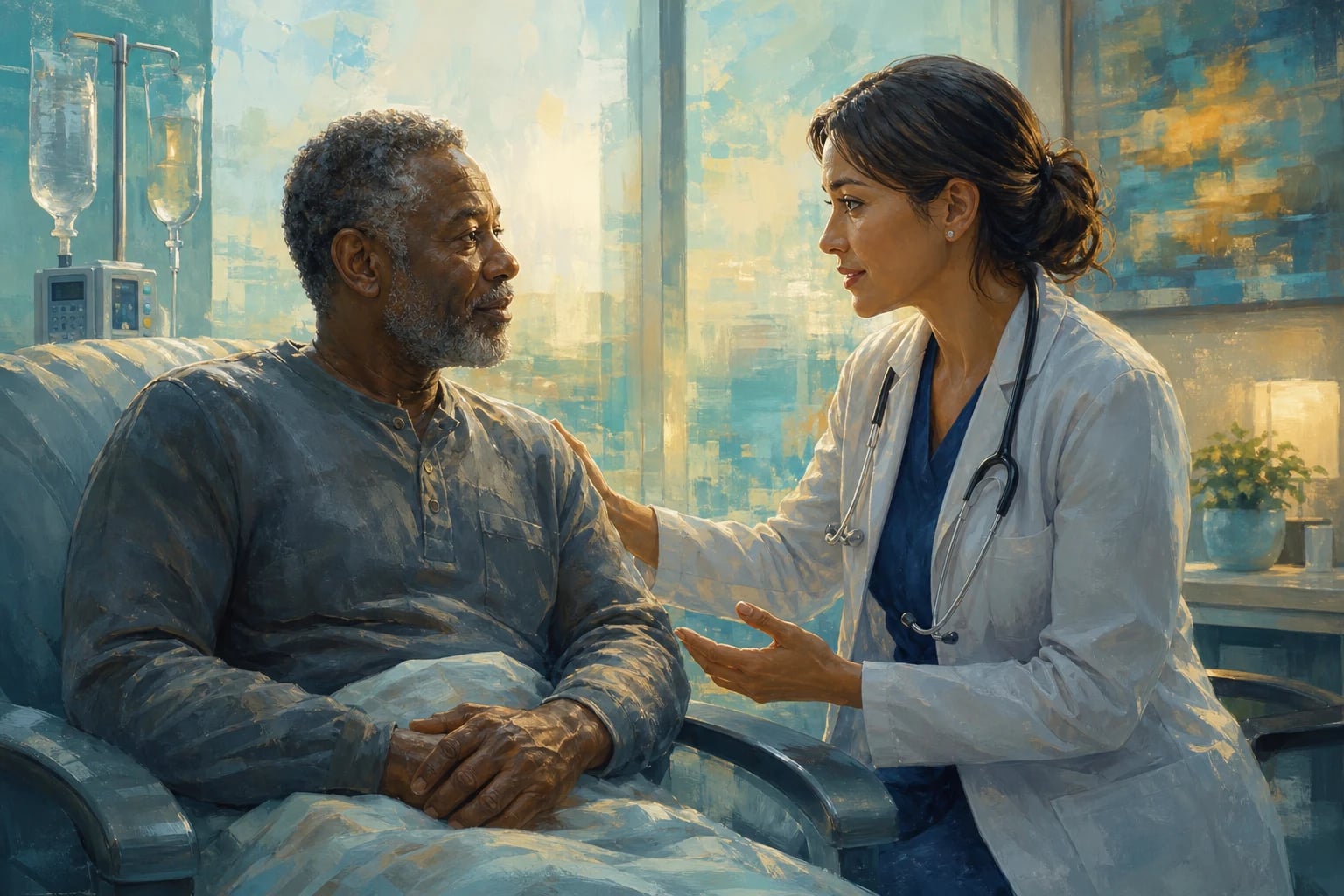 Clinical overview scene for Breakthrough Cancer Pain AND Opioid Titration.
