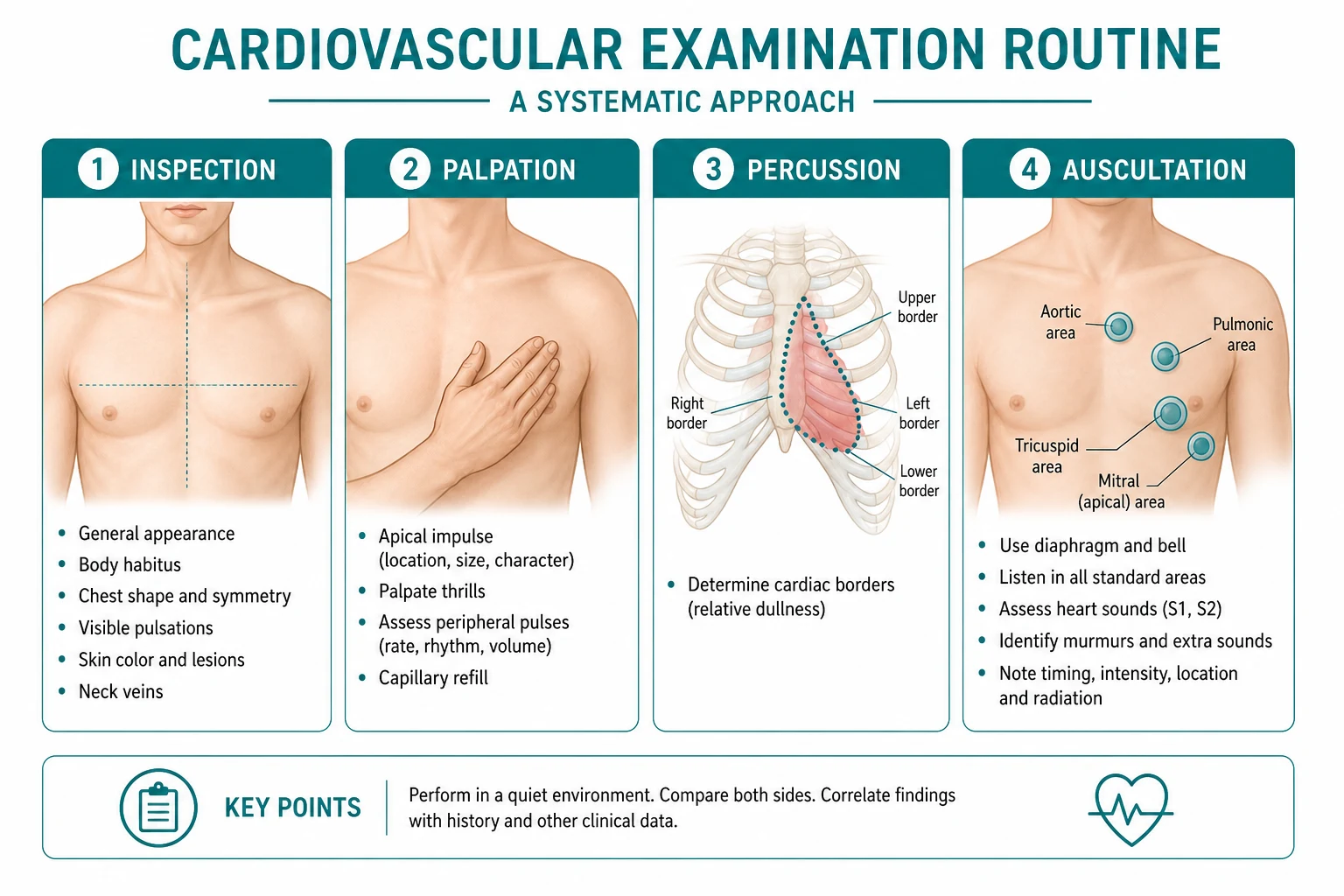 Classification for cardiovascular examination routine