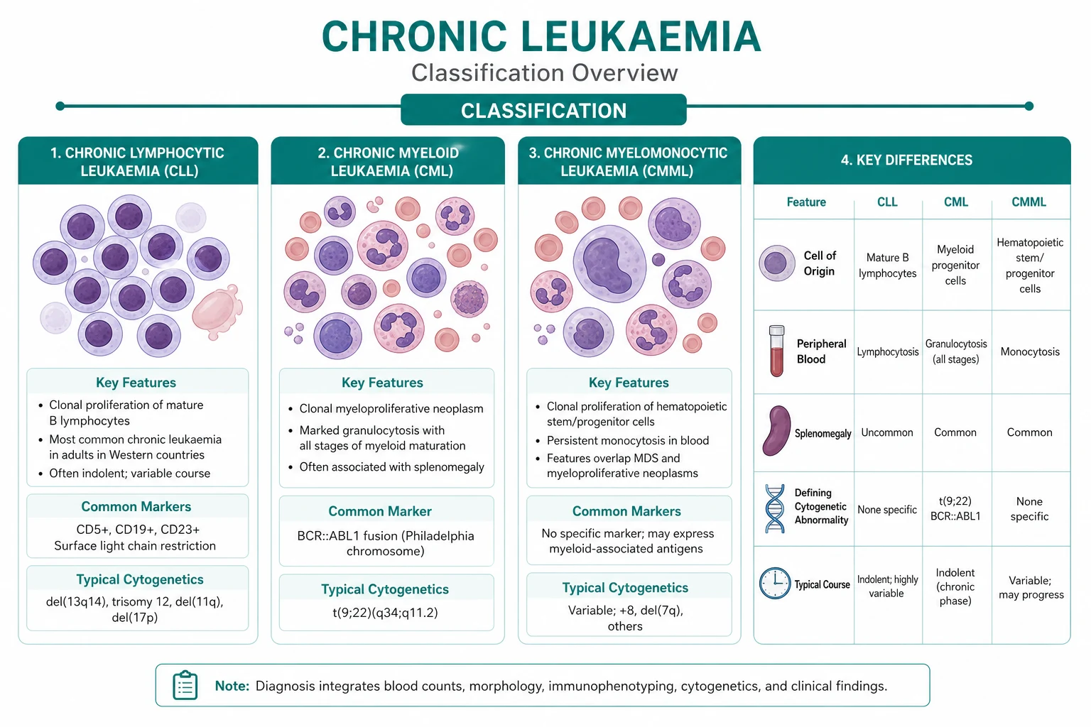 Classification for chronic leukaemia