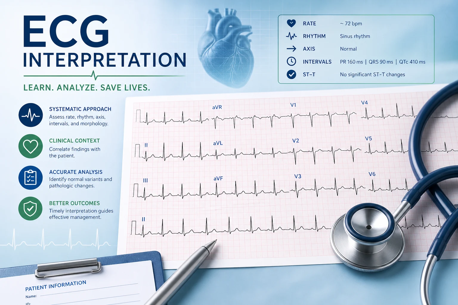 STEMI territory localisation, Wellens, de Winter, hyperacute T waves, posterior MI