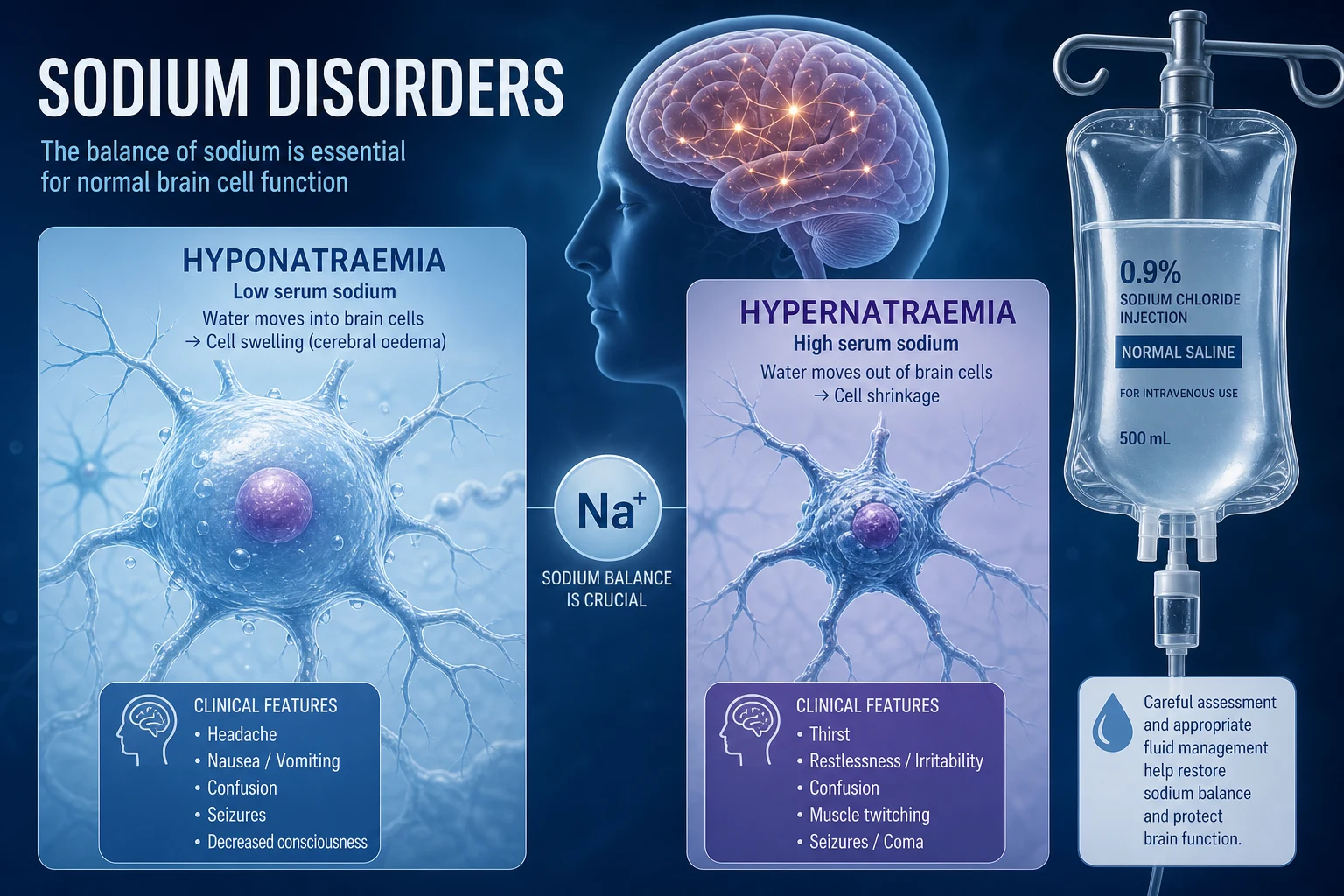 Sodium and water homeostasis — the hypothalamic osmostat, vasopressin, the collecting duct, and the brain adapting to dysnatraemia