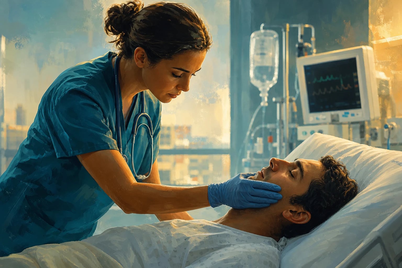 Clinical overview scene for Examination OF THE Unconscious Patient.