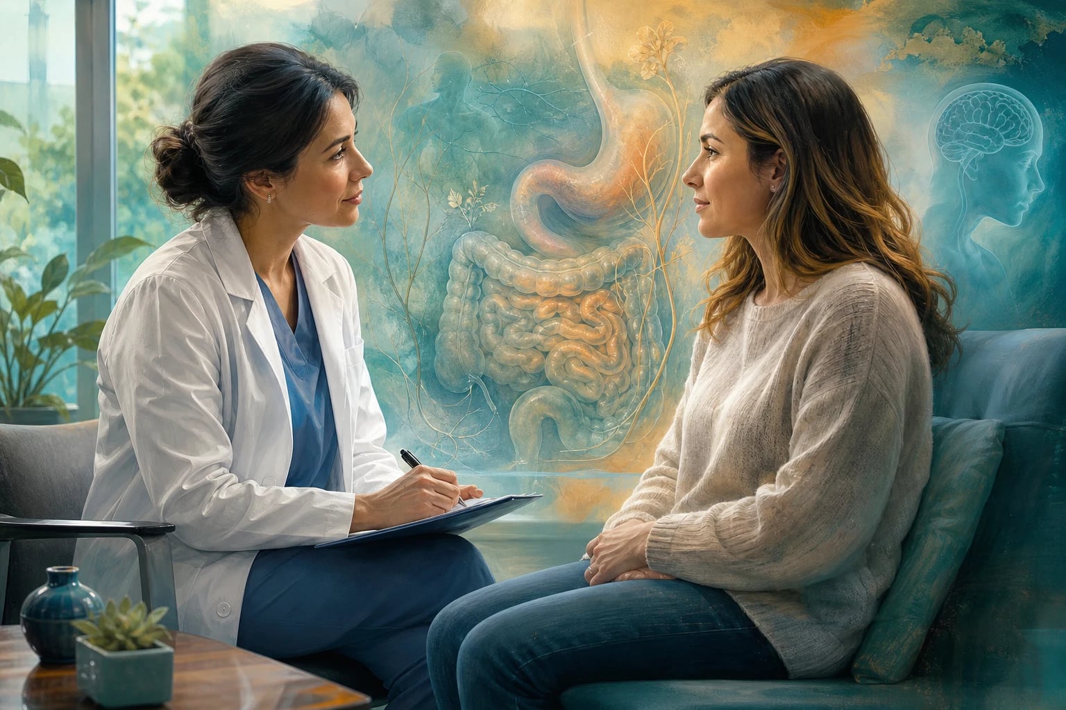 Clinical overview scene for Functional GI Disorders.