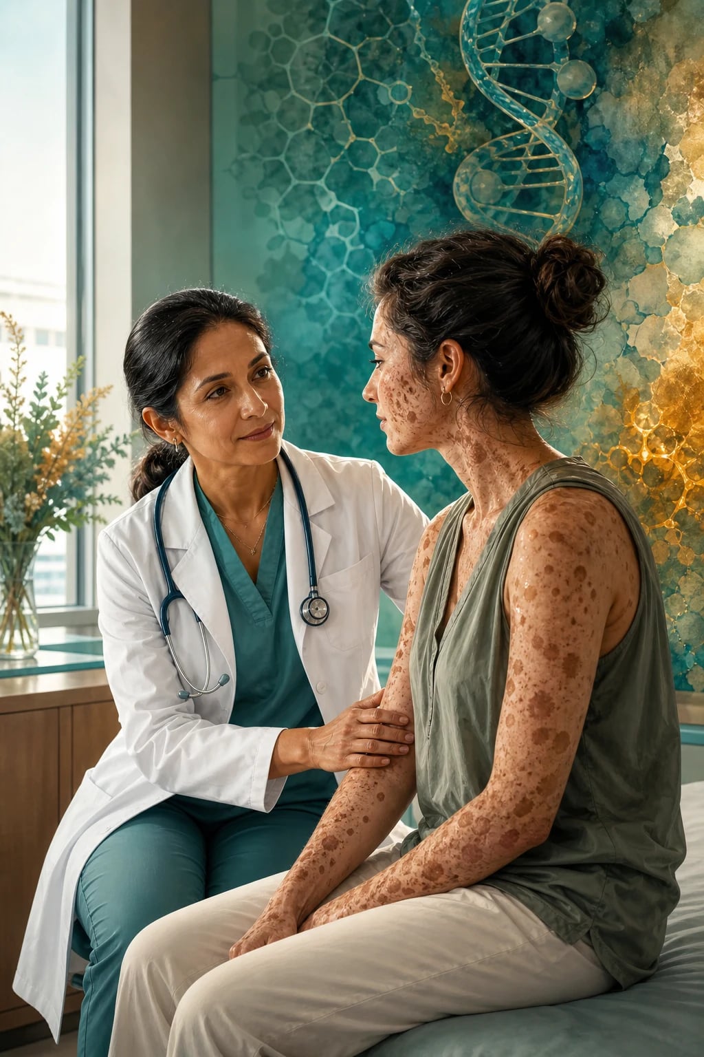 Clinical overview scene for Genodermatoses with Systemic Significance.