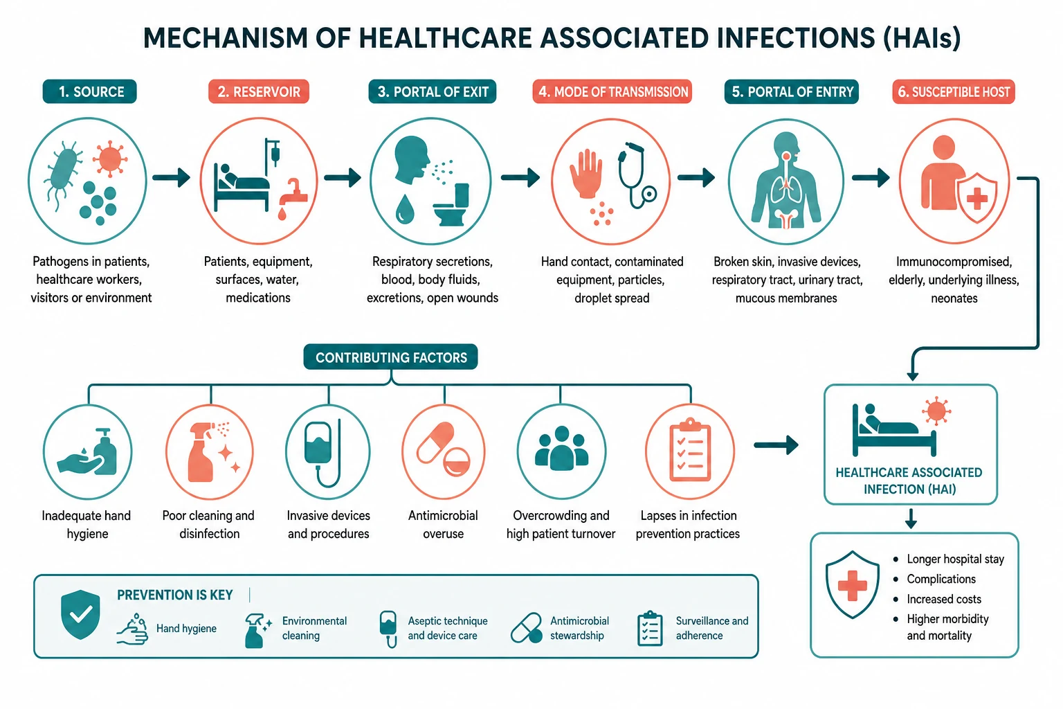 Pathophysiology of healthcare associated infections