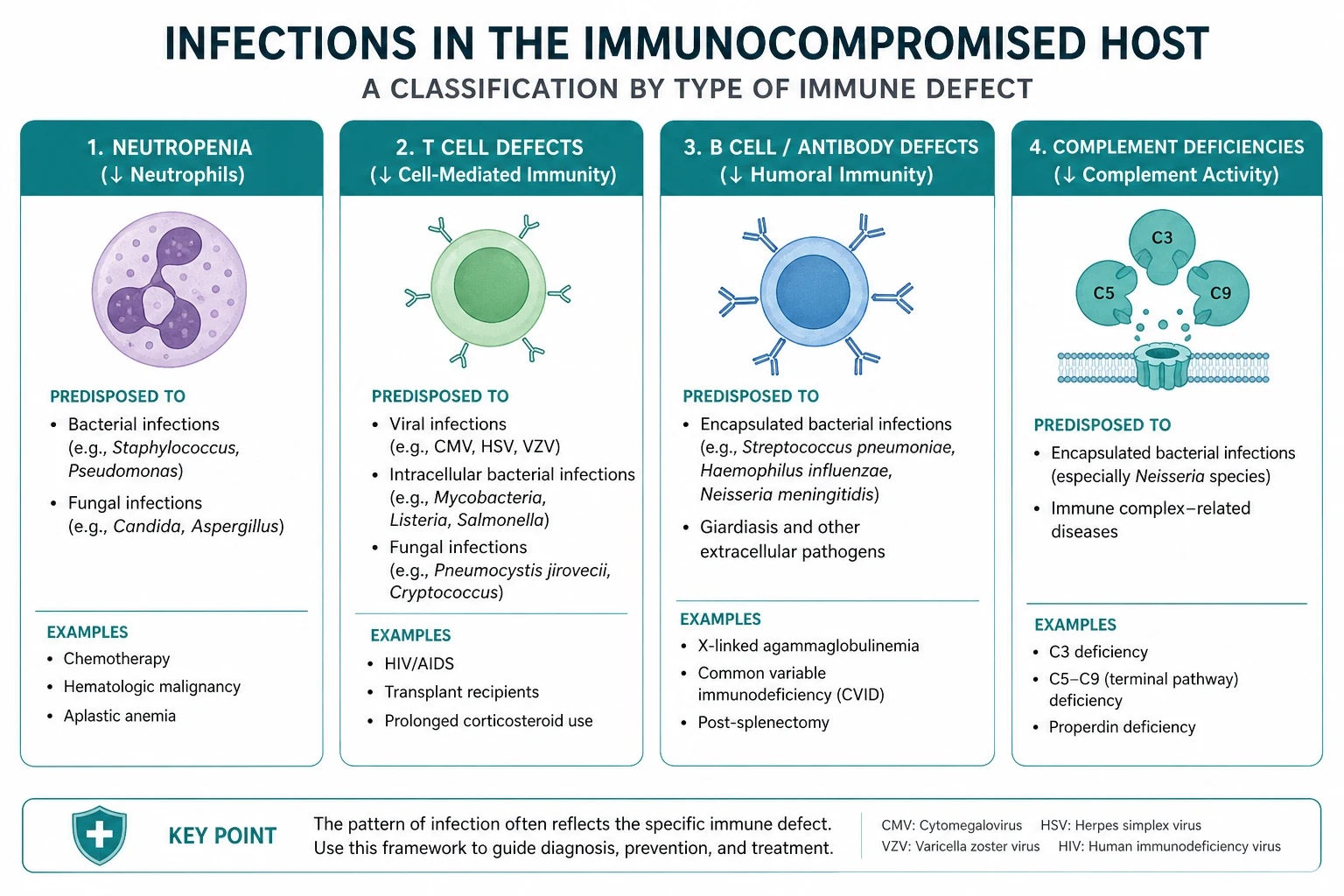Classification of immunocompromised host infections
