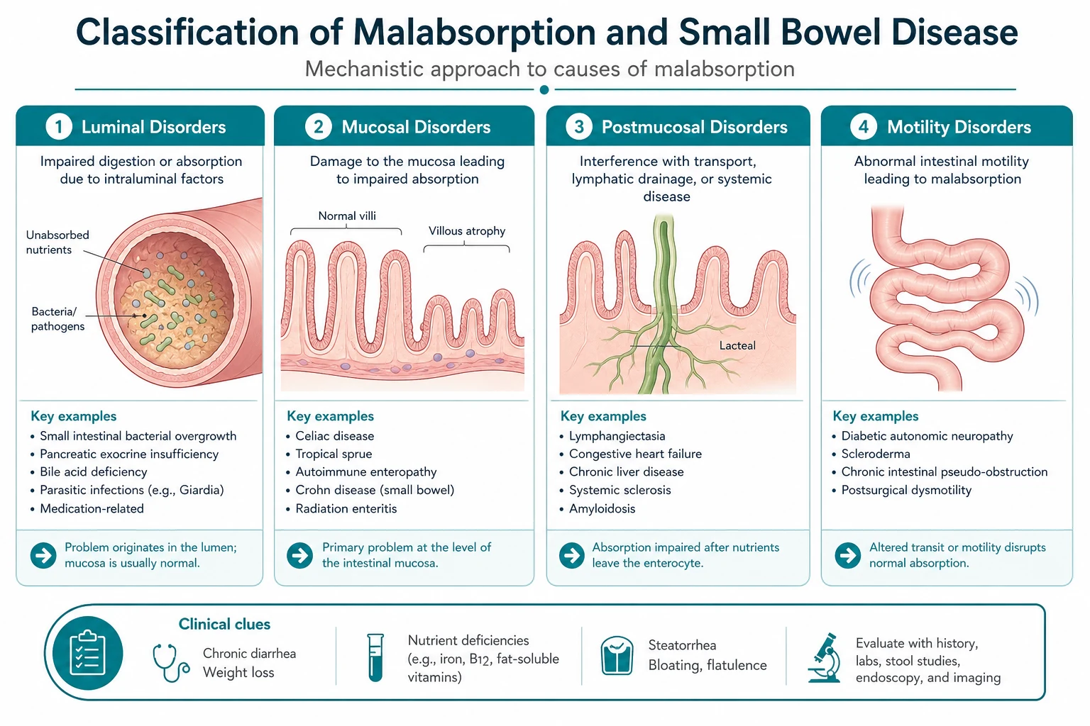 Classification of malabsorption and small bowel disease
