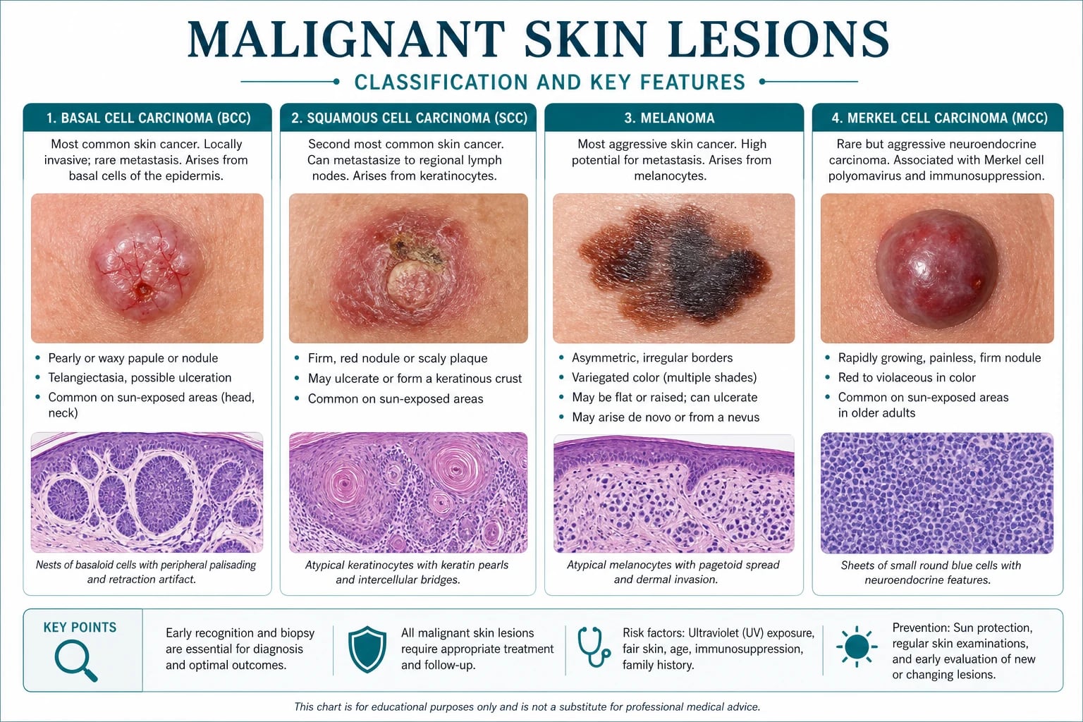 Classification diagram for Malignant Skin Lesions.