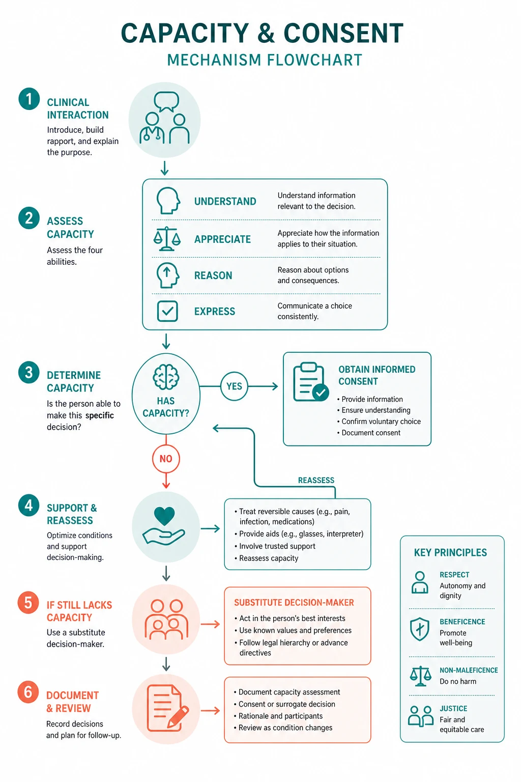 Pathophysiology for medical ethics capacity consent