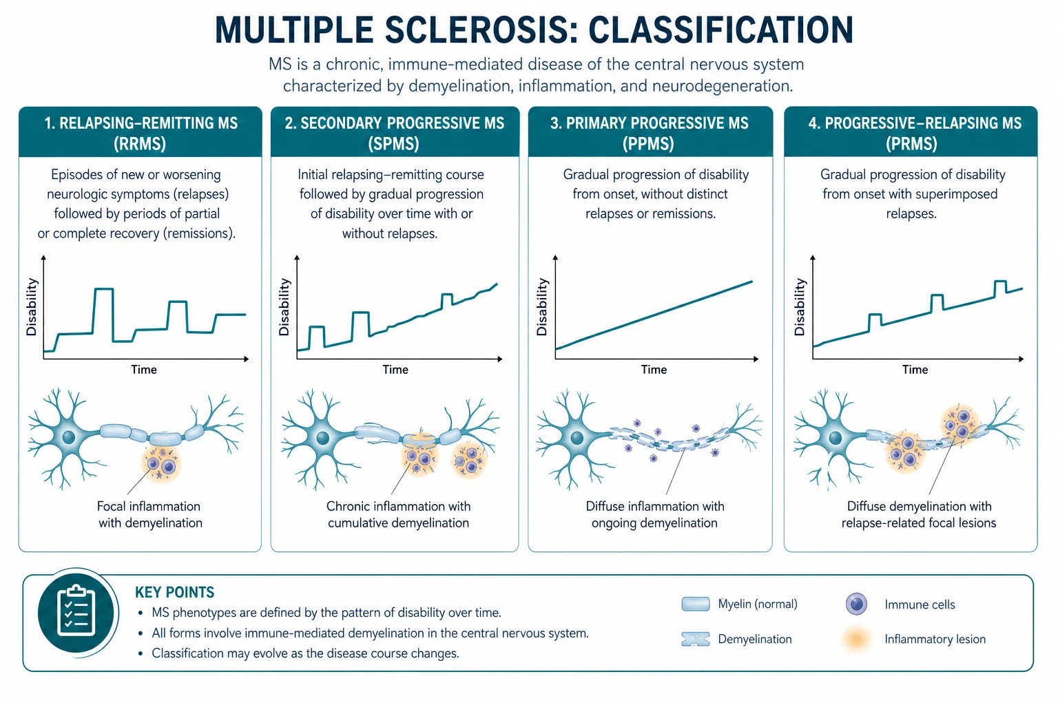 Classification of multiple sclerosis