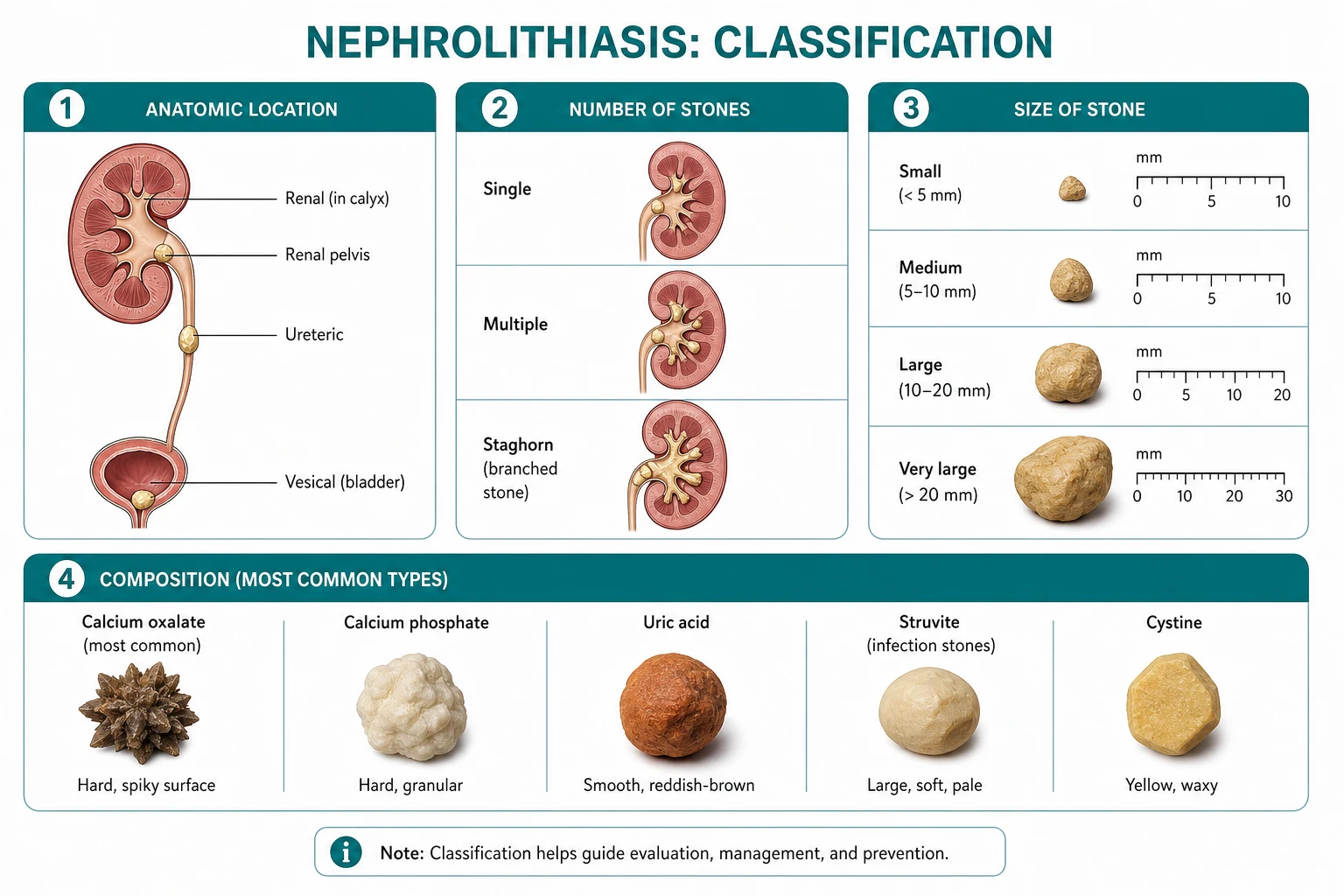 Classification for nephrolithiasis