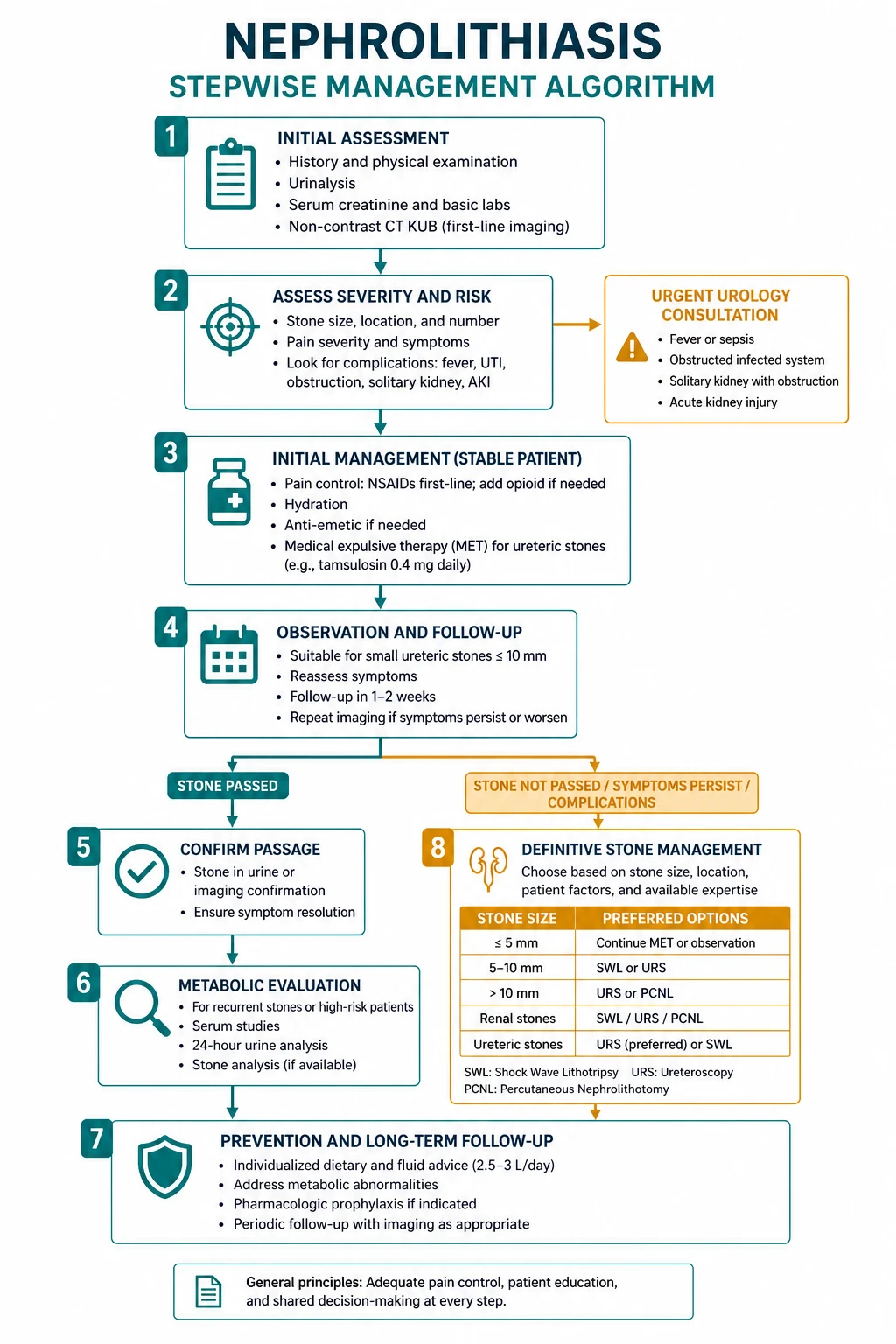 Management for nephrolithiasis
