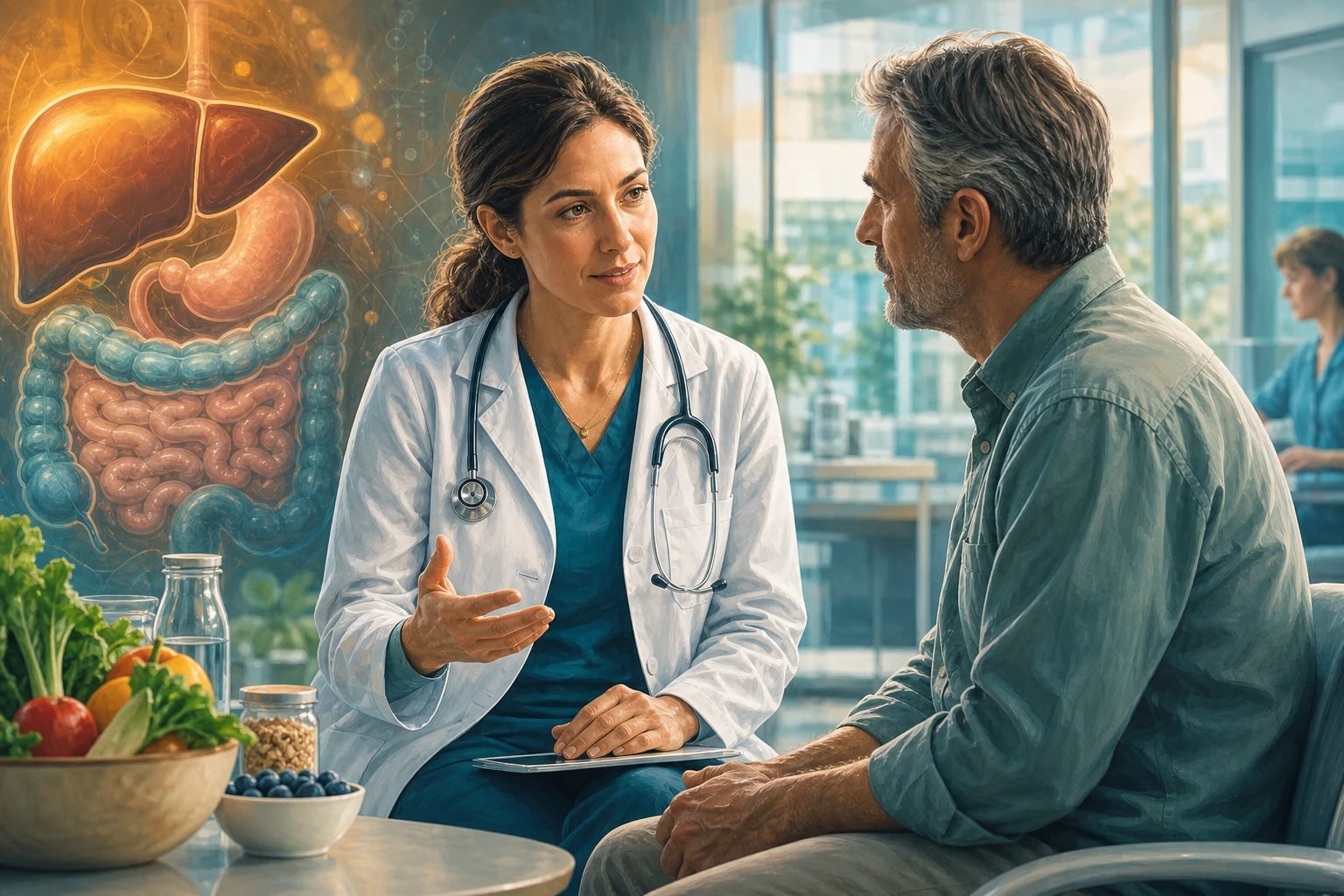 Clinical overview scene for Nutrition IN Liver AND GI Disease.