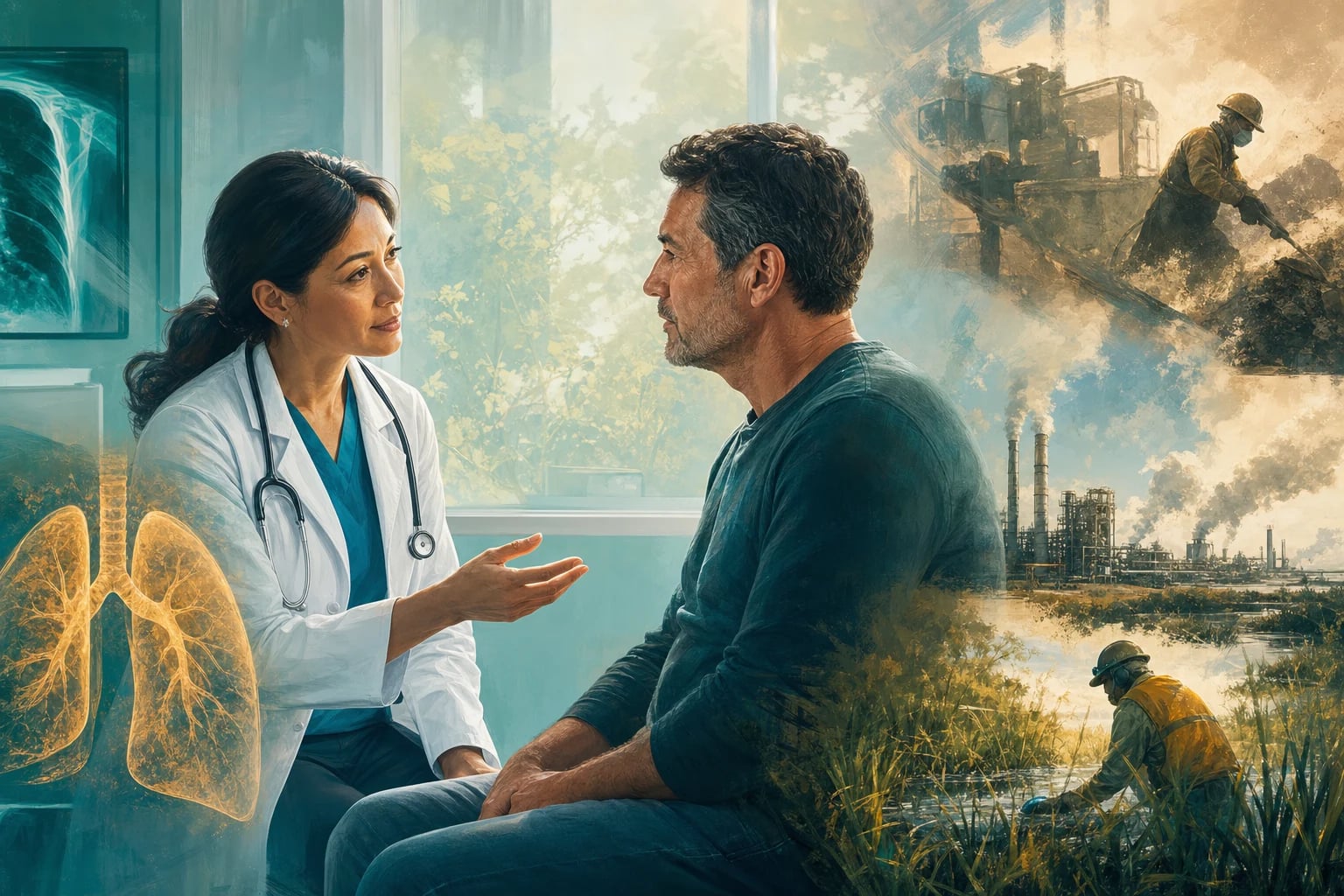 Clinical overview scene for Occupational AND Environmental Lung Disease.