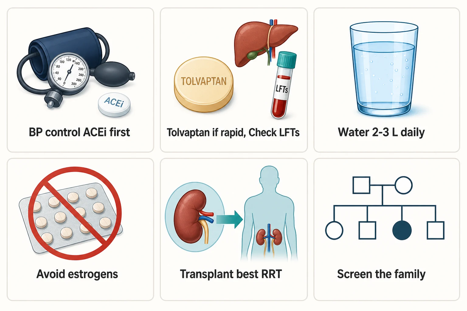 Management for polycystic kidney disease