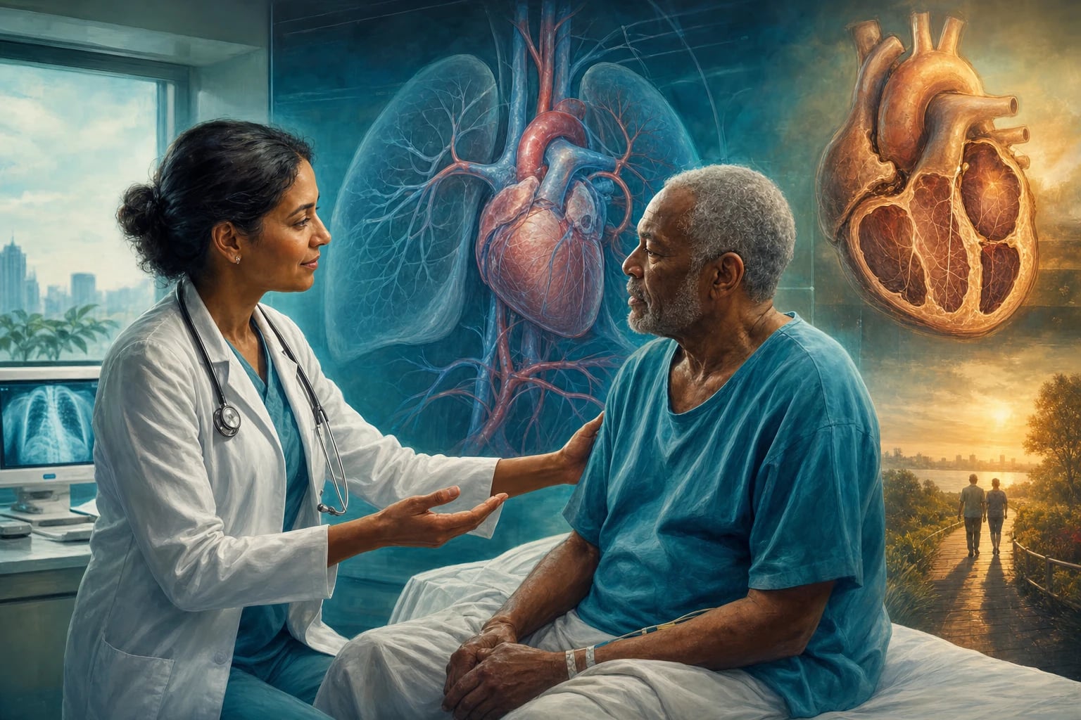 Clinical overview scene for Pulmonary Vascular Disease AND COR Pulmonale.
