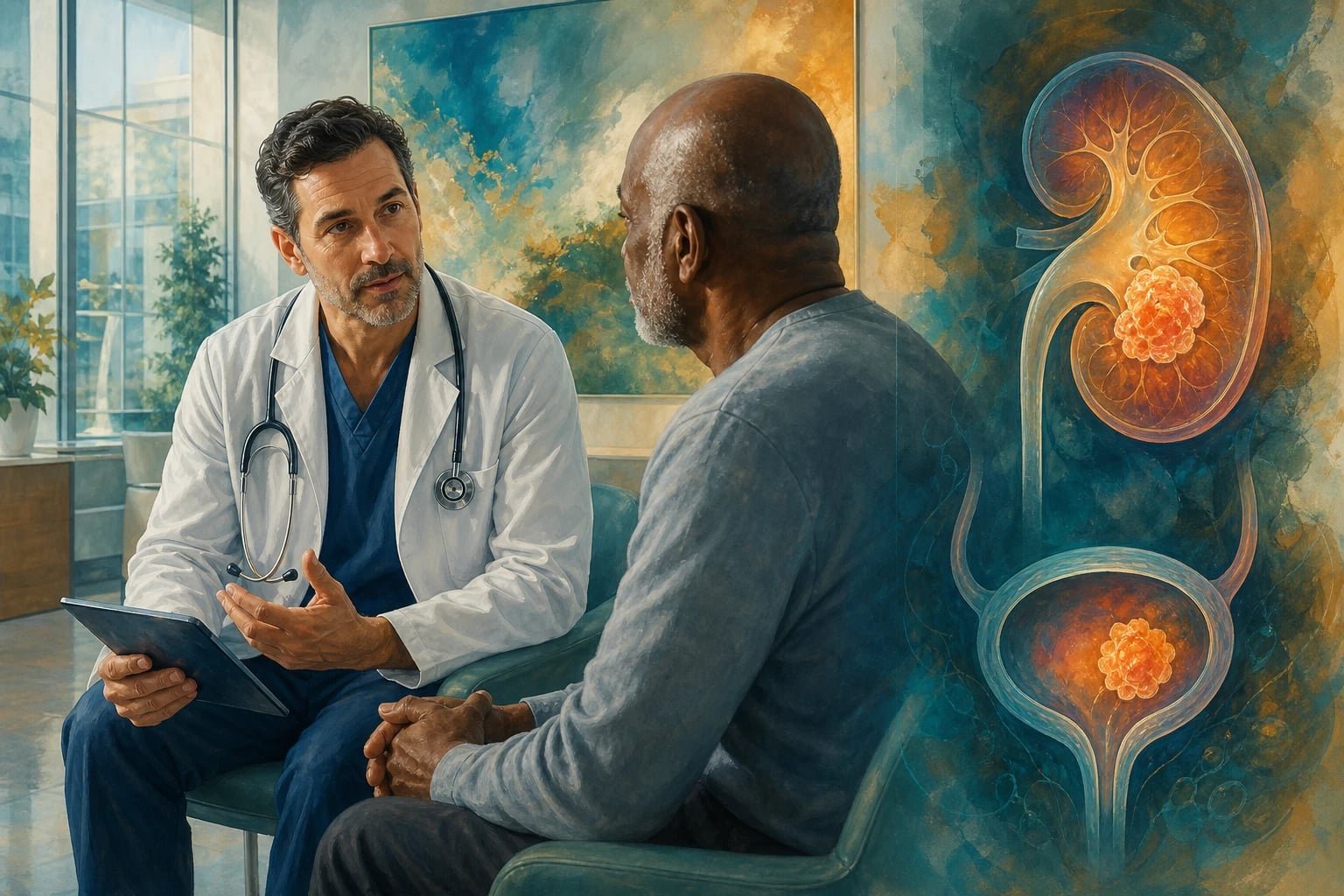 Clinical overview scene for Renal Cell Carcinoma AND Urothelial Malignancy.