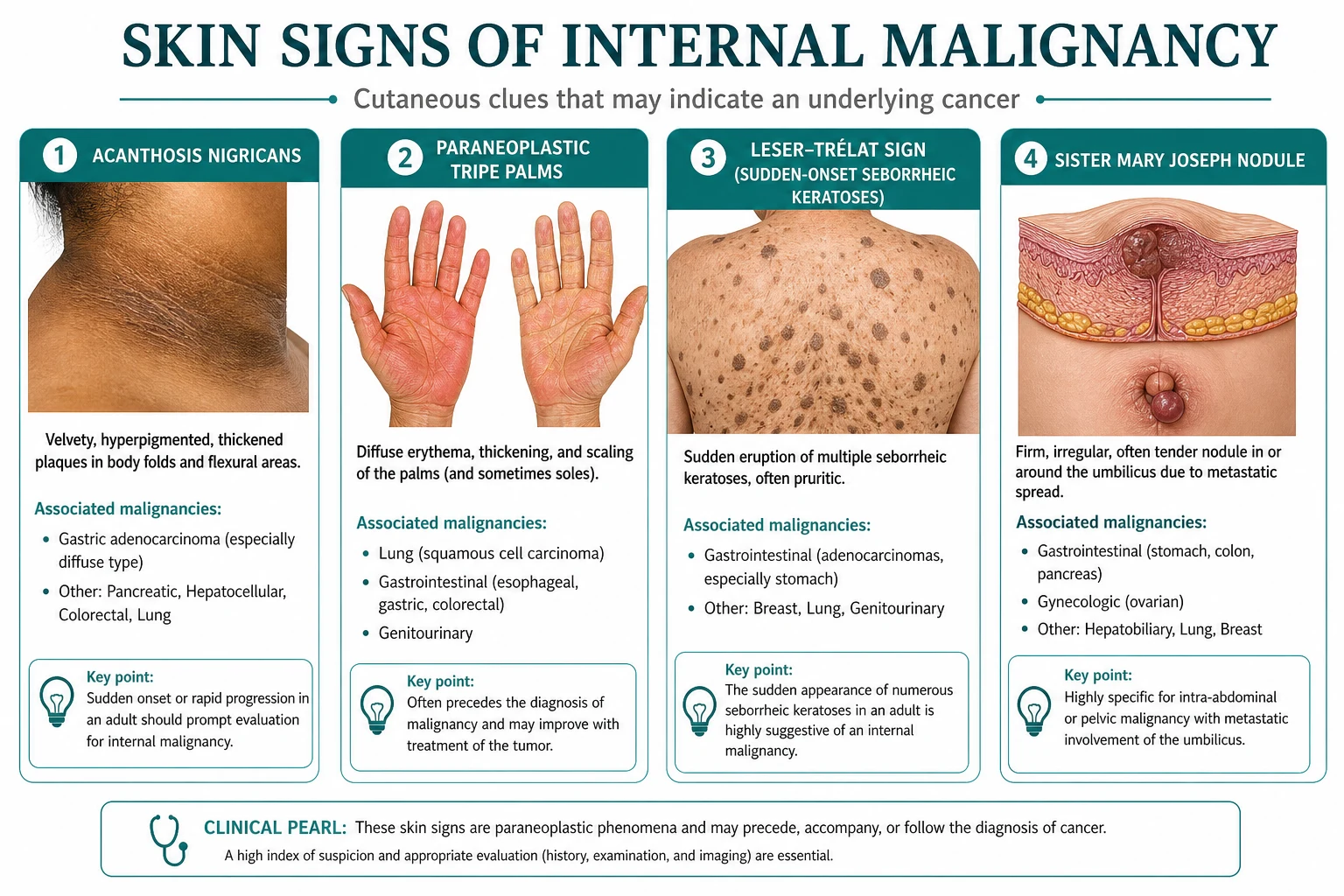 Classification diagram for Skin Signs OF Internal Malignancy.