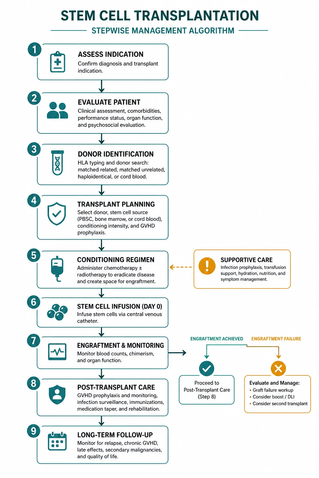 Management for stem cell transplantation
