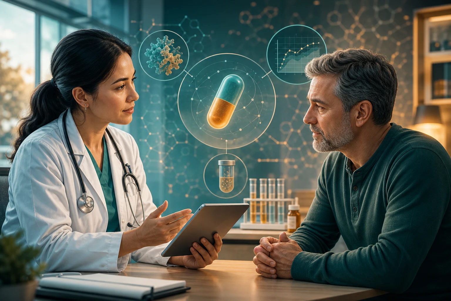 Clinical overview scene for Therapeutic Drug Monitoring.