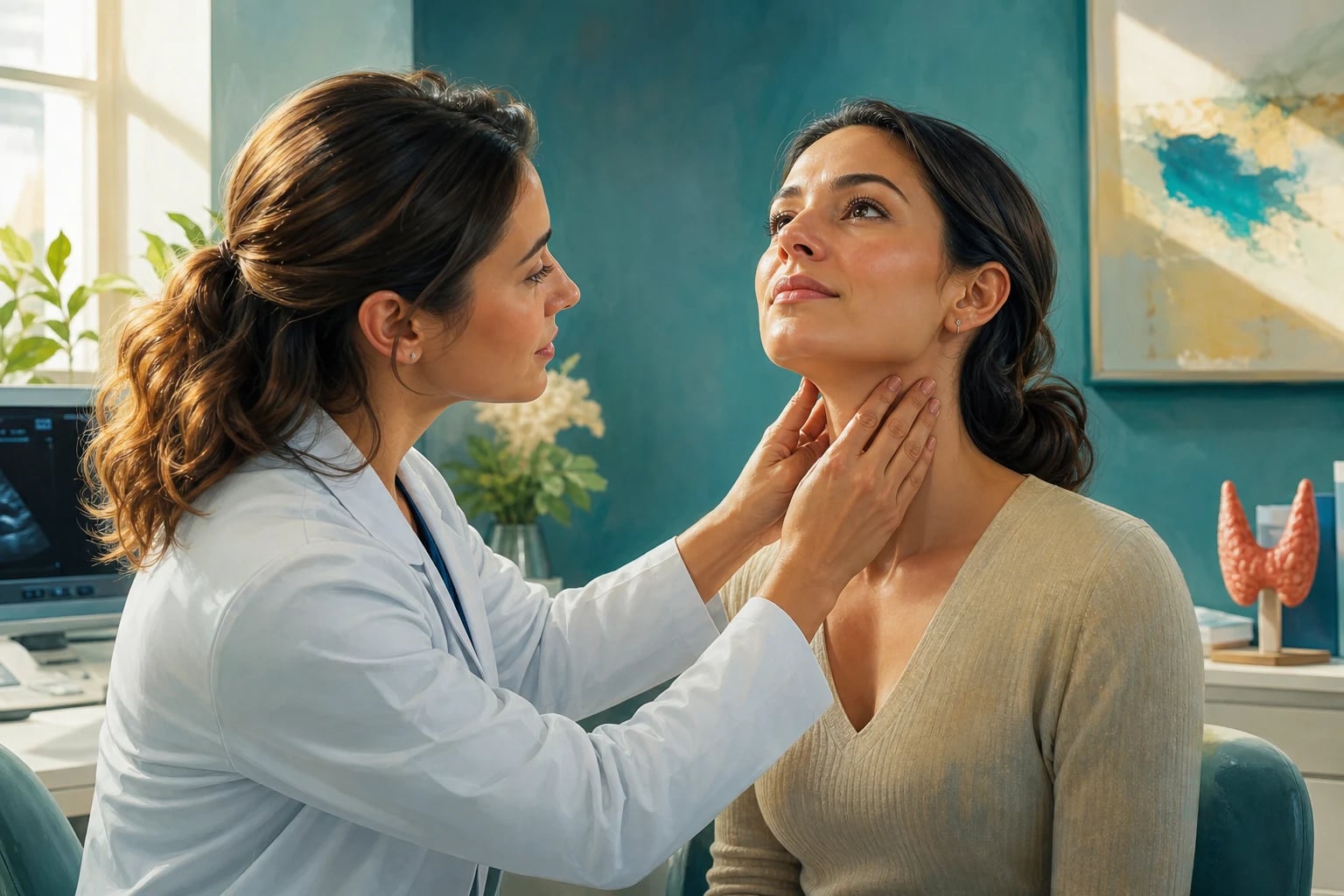 Clinical overview of thyroid examination routine