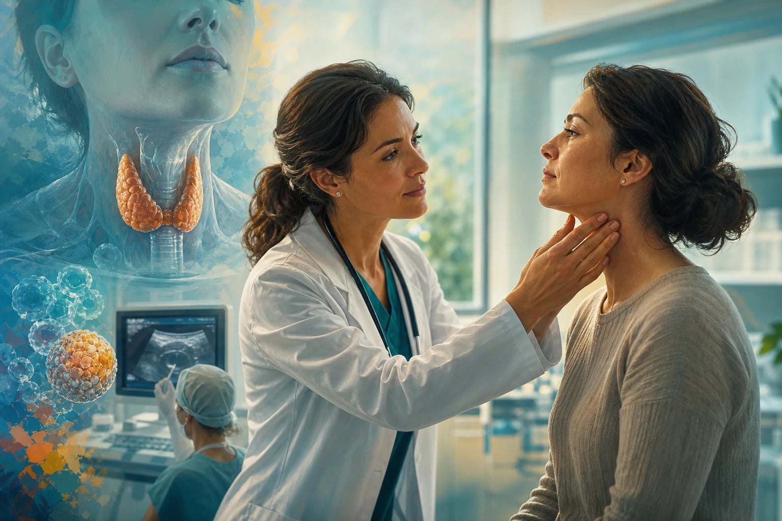 Clinical overview scene for Thyroid Nodules AND Thyroid Cancer.