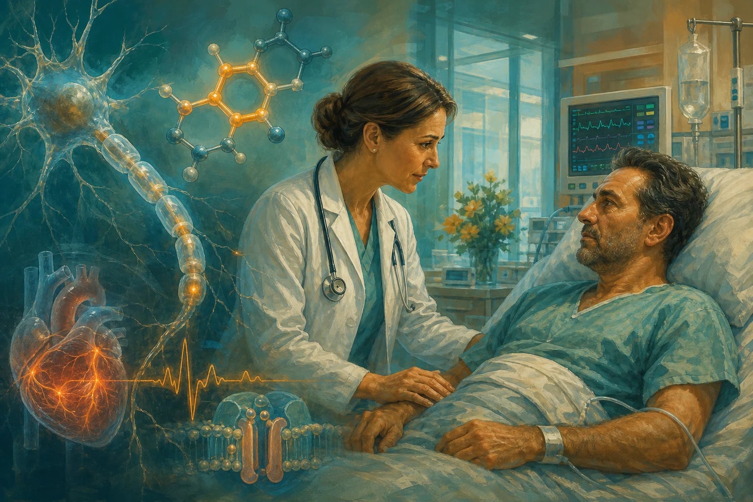 Clinical overview scene for Tricyclic Antidepressant AND Sodium Channel Blocker Toxicity.