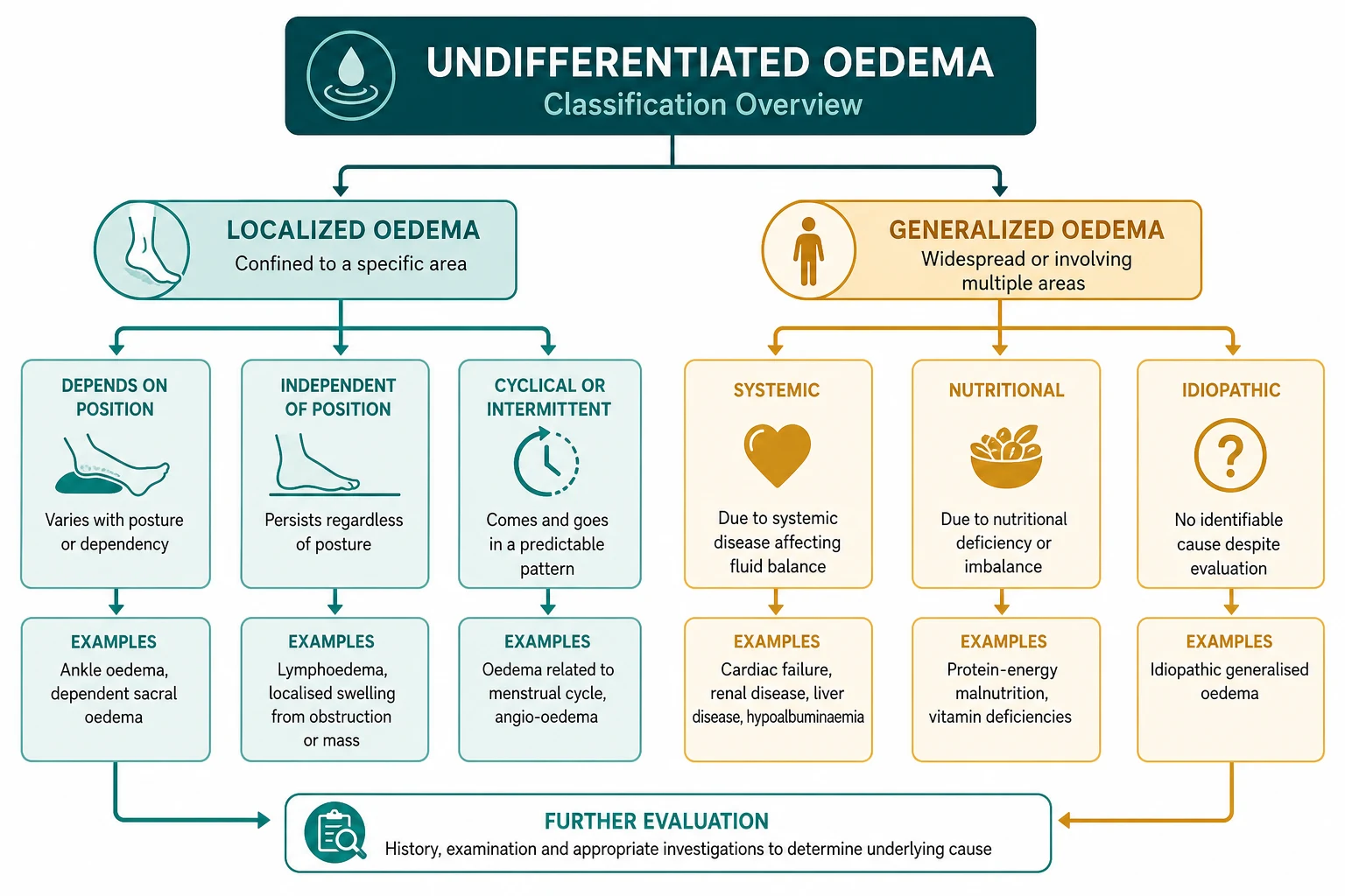 Classification for undifferentiated oedema