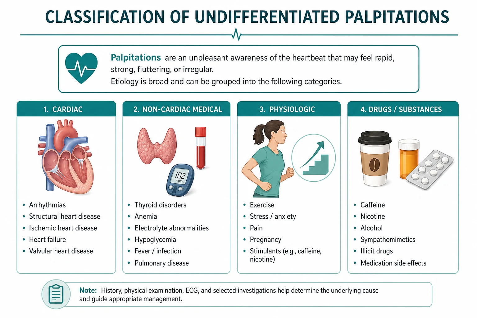 Classification of undifferentiated palpitations