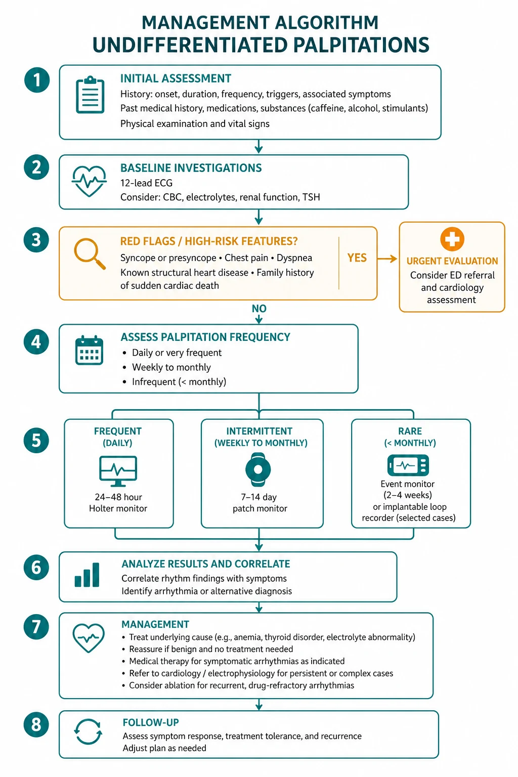 Management of undifferentiated palpitations