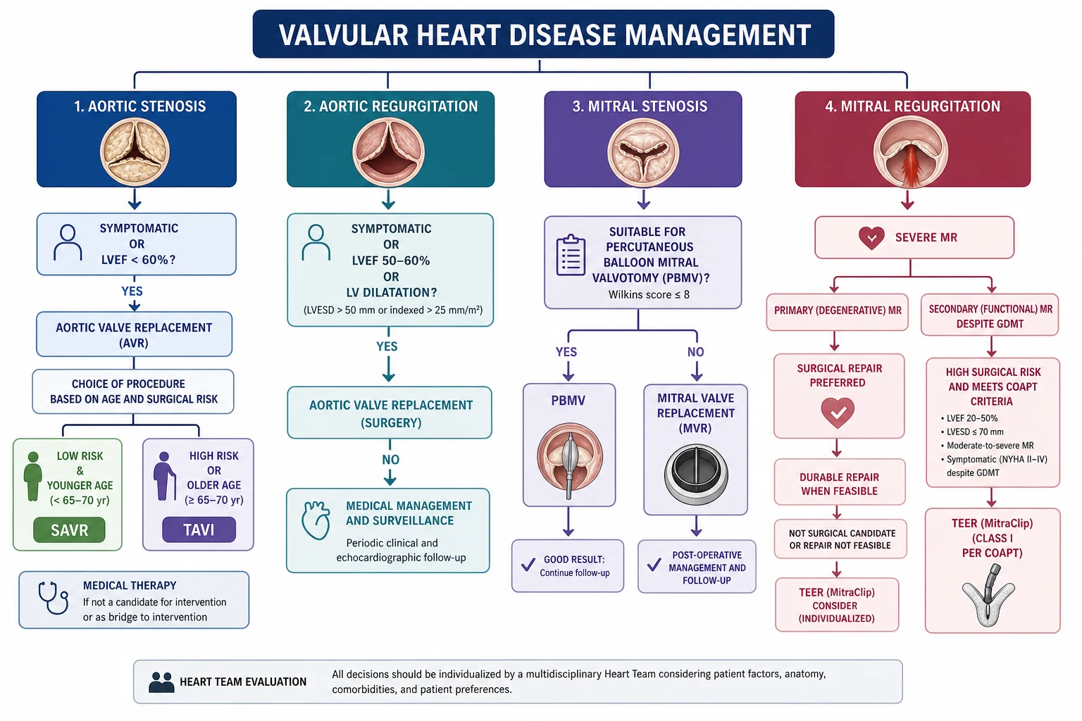 Aortic stenosis management: SAVR vs TAVI decision by age, surgical risk and anatomy