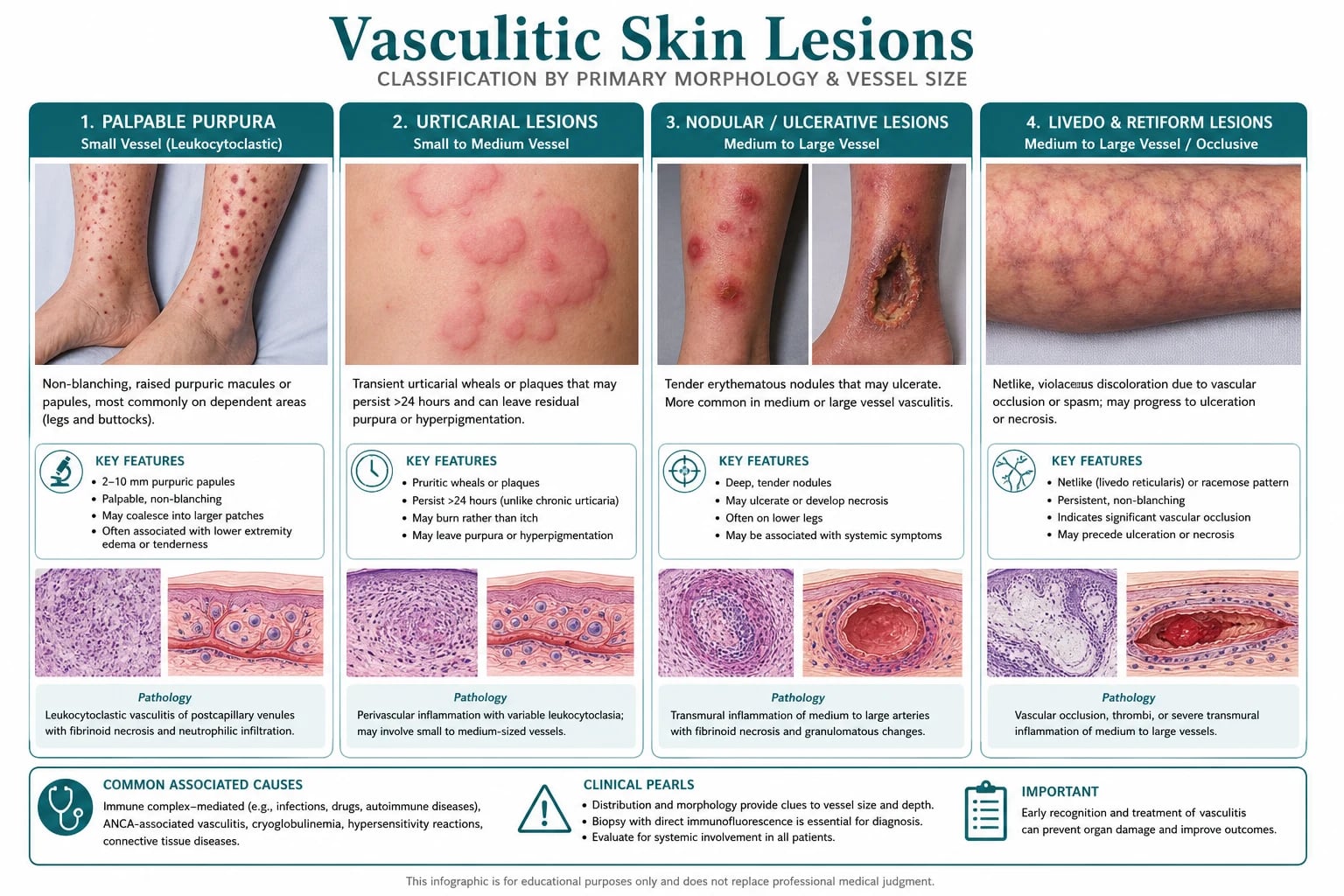 Classification diagram for Vasculitic Skin Lesions.