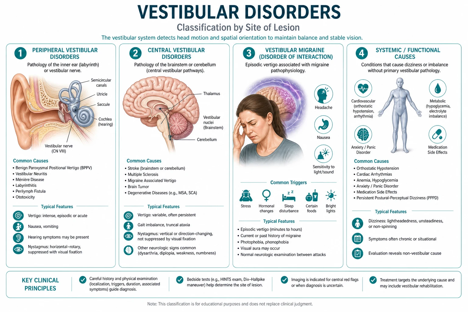 Classification diagram for Vestibular Disorders.