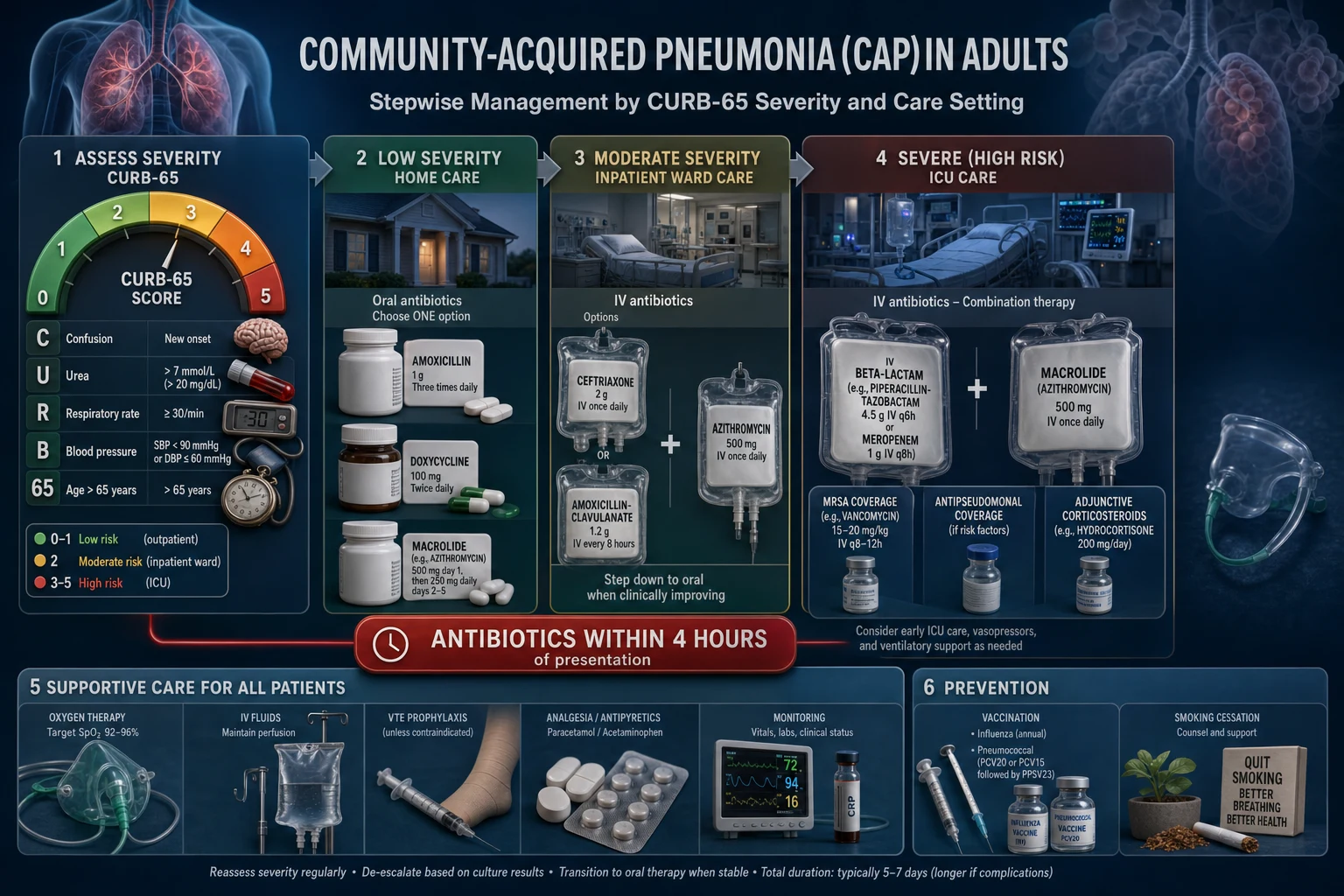 Paediatric pneumonia management flowchart.