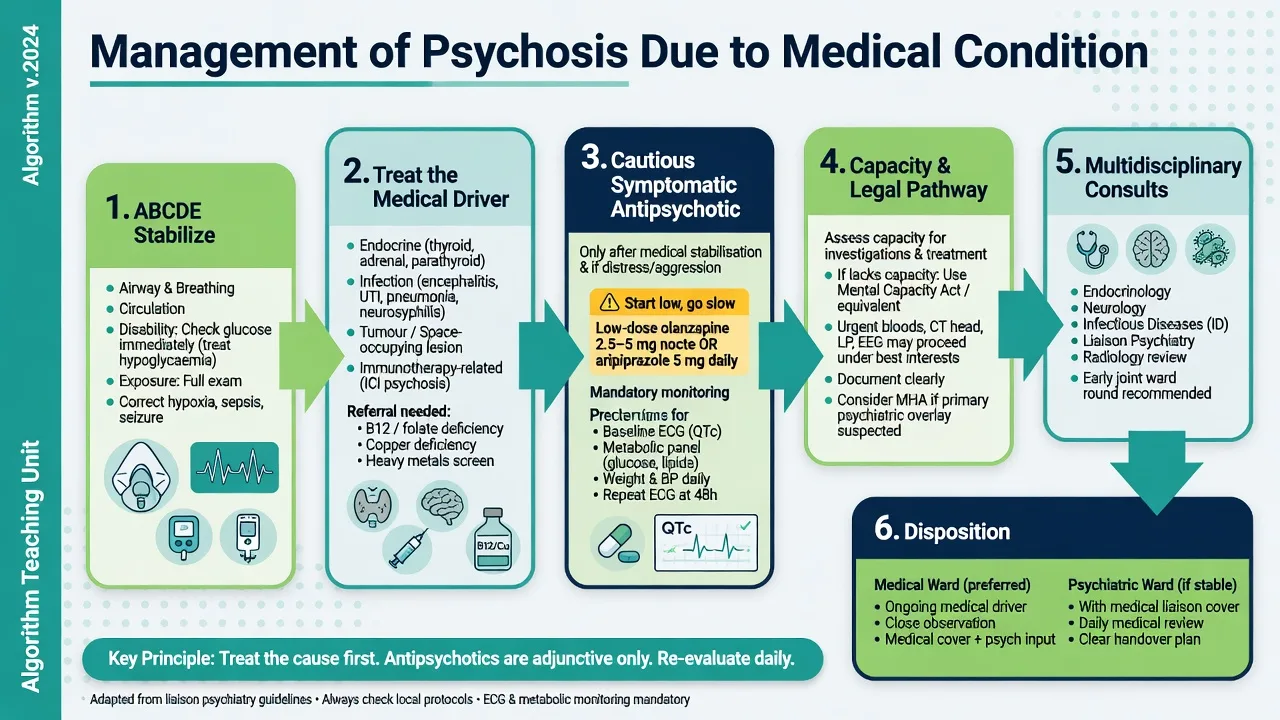 Management algorithm stabilize treat driver cautious antipsychotic capacity multidisciplinary disposition