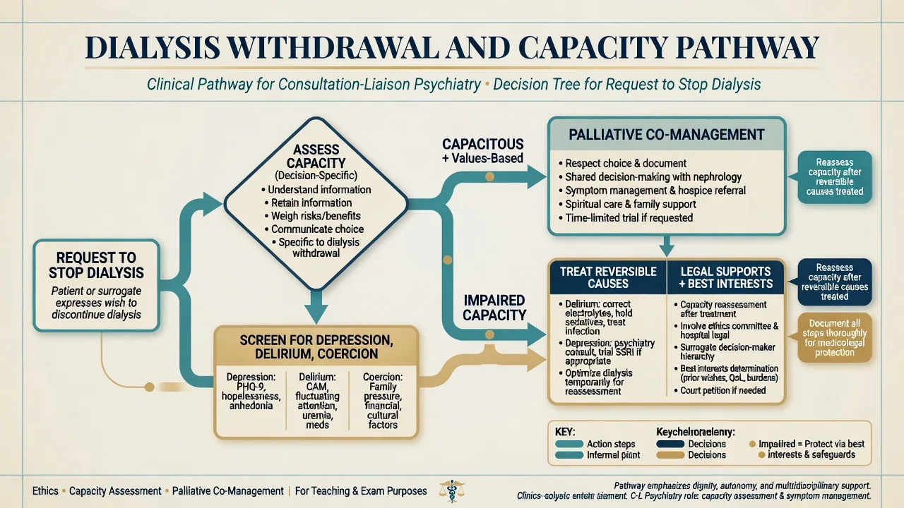 Classification map of depression anxiety uraemic delirium cognitive impairment dialysis phobia and withdrawal capacity